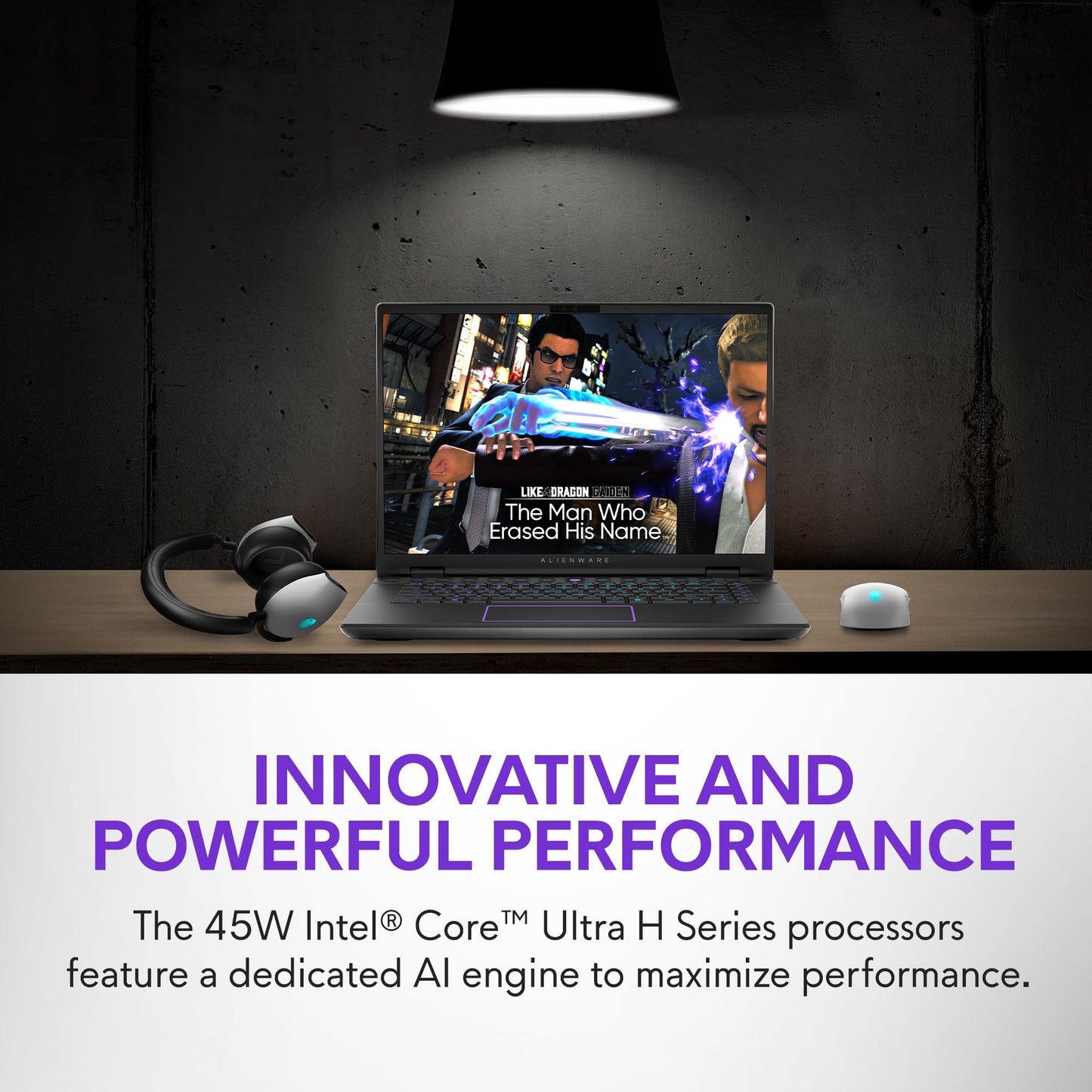 Alienware M16 R2 Gaming Laptop with AI Enabled - 16" QHD+ 240Hz Display, Intel Core Ultra 9 185H, 32GB RAM, 1TB SSD, NVIDIA GeForce RTX 4070, AlienFX RGB backlit keyboard, Dark Metallic Moon, 2.61kg