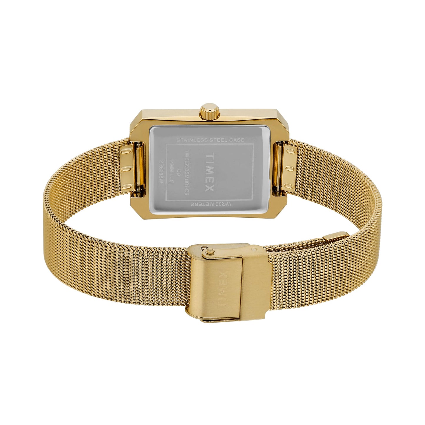 TIMEX Analog Watch for Women with Green Dial & Gold Stainless Steel Bracelet Band - Water Resistant Women's Wrist Watches -TWEL233SMU04