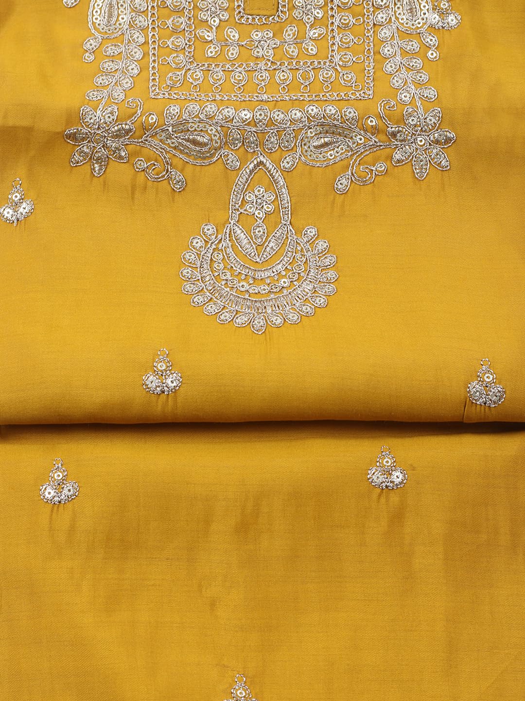 Meena Bazaar Printed Cotton Unstitched Kurta with Bottom & Dupatta