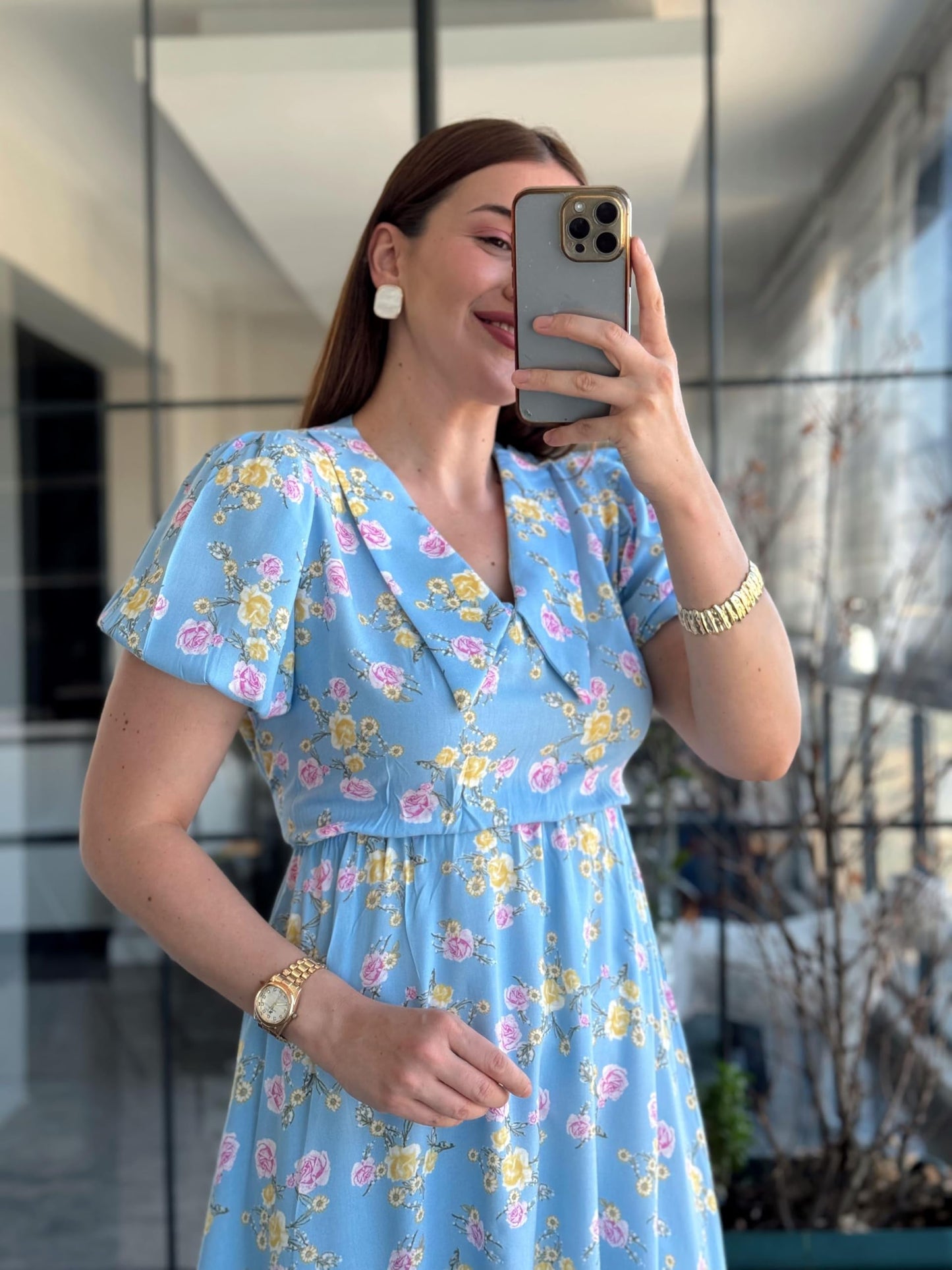 Pimu Rayon Fit and Flare Below The Knee One Piece Dresses for Women | Dress (in, Alpha, XL, Regular, Toddler Girls, Blue)