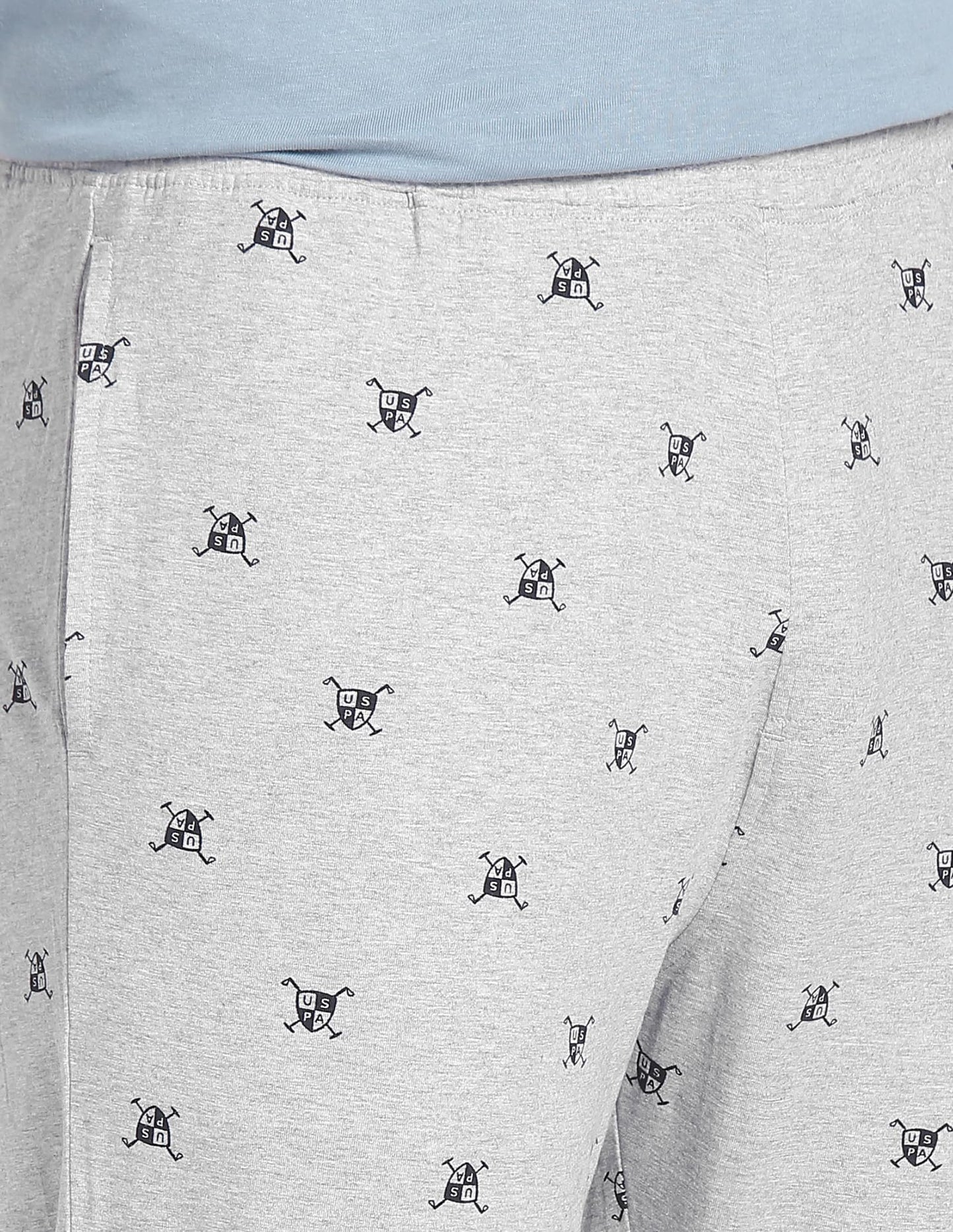 U.S. POLO ASSN. Signature Print LP002 Lounge Pants - Pack of 1 (Greymelange XL)