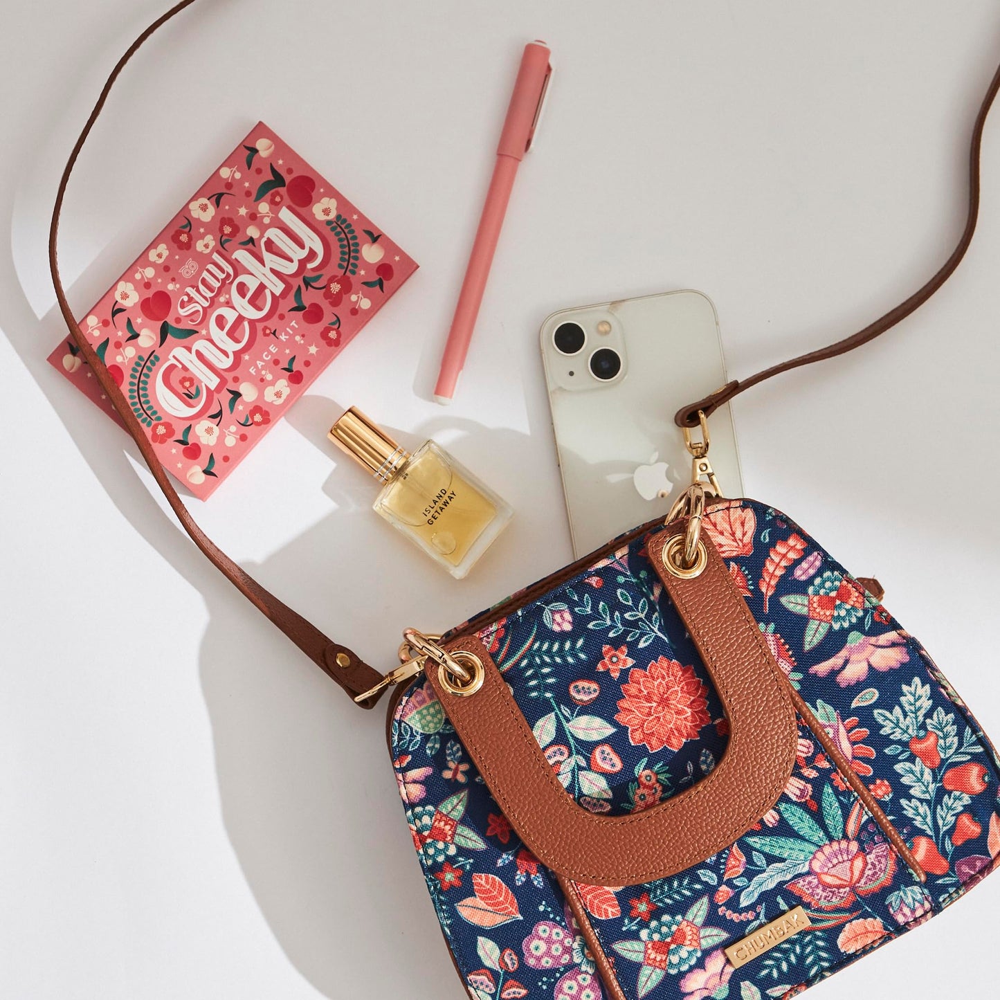 Chumbak Women's Office Tote Bag, Printed Canvas Shoulder Bag for College, Work and Travel, Stylish and Durable with Laptop Compartment