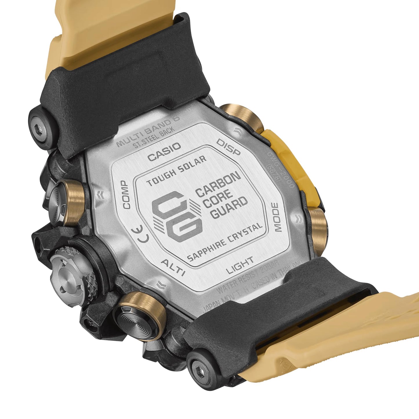 Casio G-Shock GWG-2000-1A5DR Gray IP Analog-Digital Dial Brown Resin Strap Men's Watch Mud Resistant Barometer Altimeter G1177