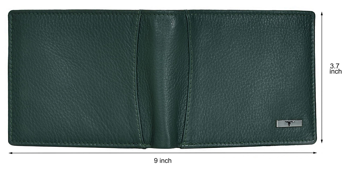 URBAN FOREST Oliver Green Leather Wallet & Green Card Holder Set for Men