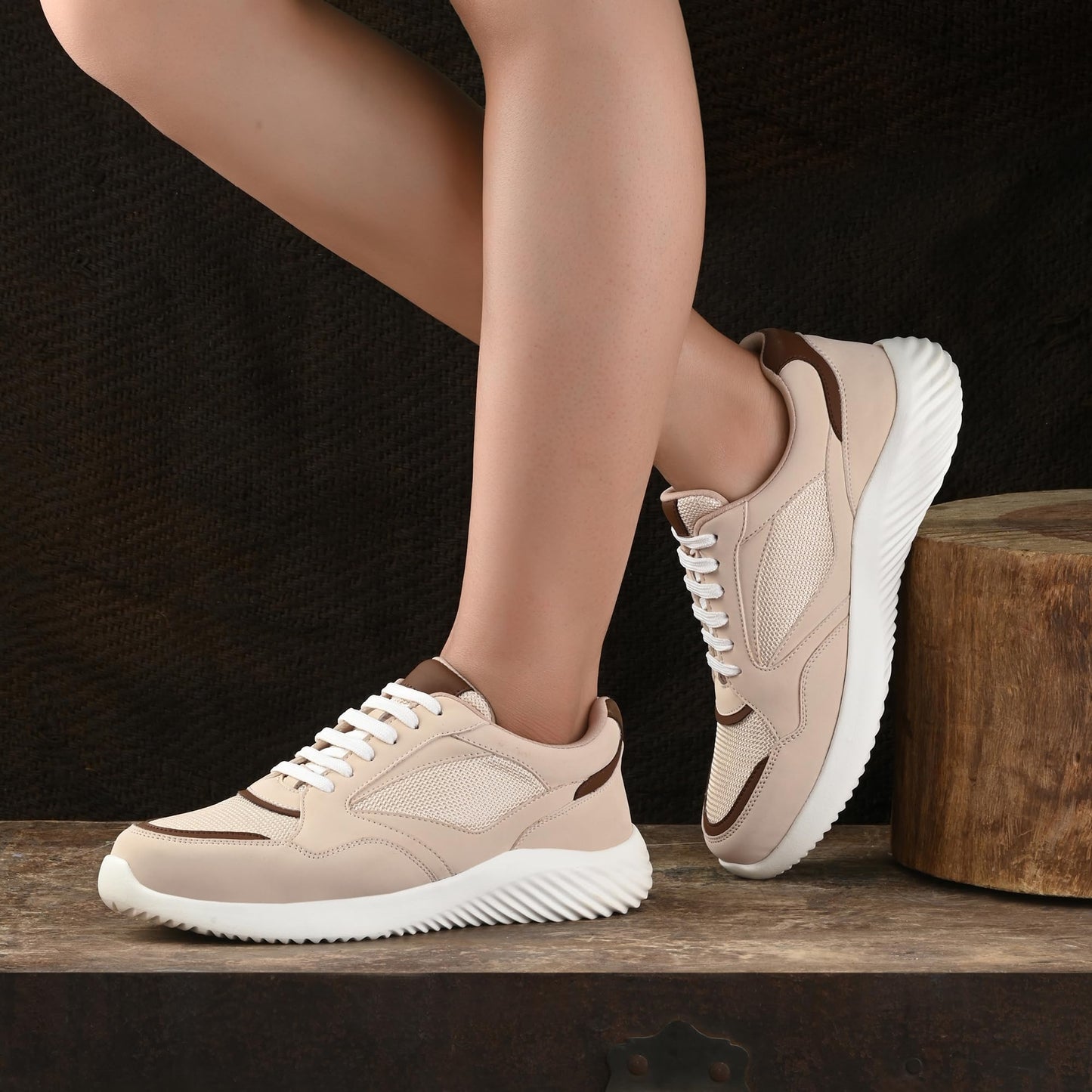 Centrino Women Casual Sneaker | Ultra Soft Cushion | Trendy & Lightweight Design | Low Top Flat Sole | Colorblock Sneakers | White Sneakers Girl Shoes 7620-11