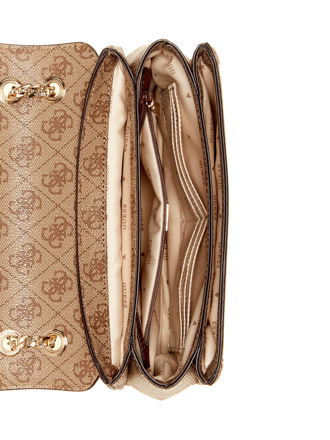 GUESS Women's Brown Printed Crossbody Bag| Ladies Purse Handbags | Gift For Ladies