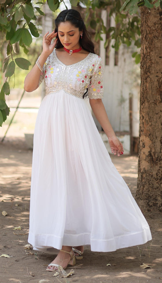 Fashion Basket Women's Georgette Anarkali Gown