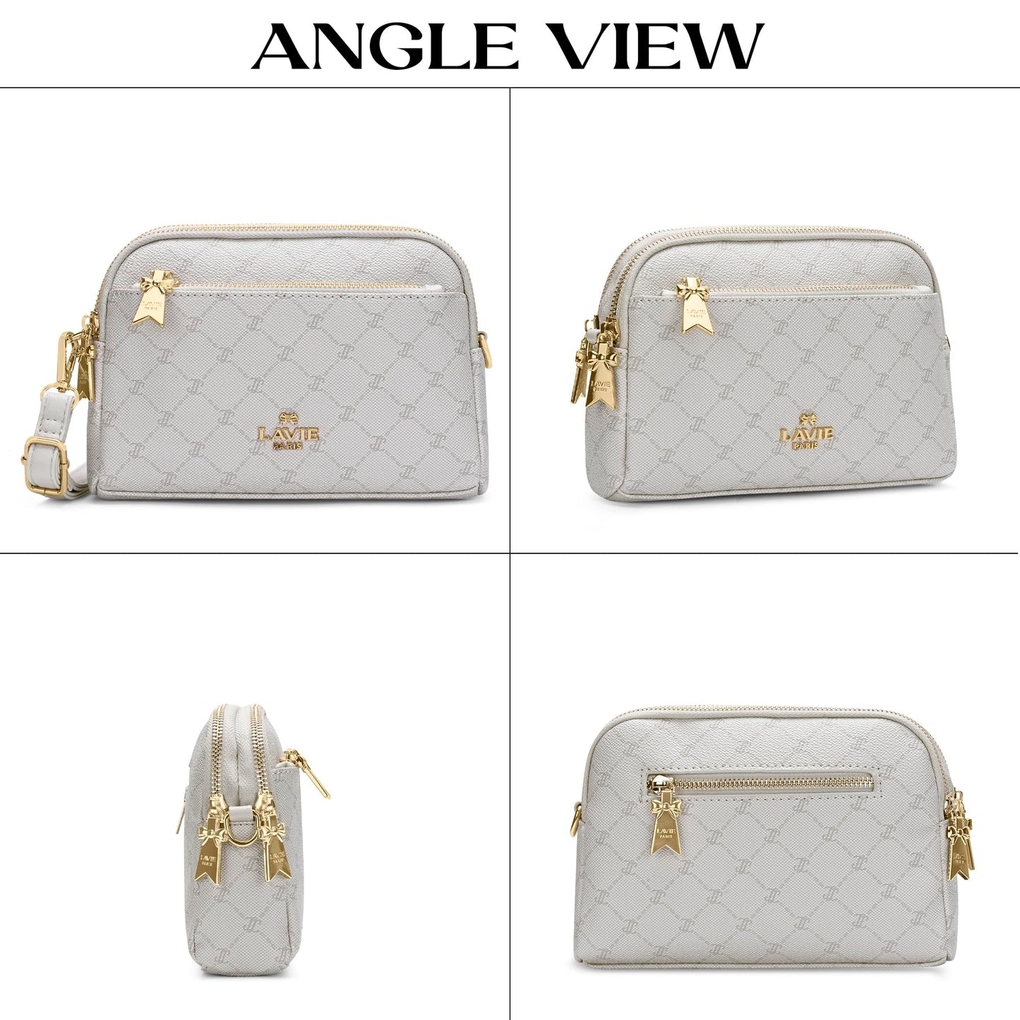 LAVIE PARIS Women's Helen 3 Compartment Crossbody Sling Bag | Ladies Purse Handbag | Gift for Women