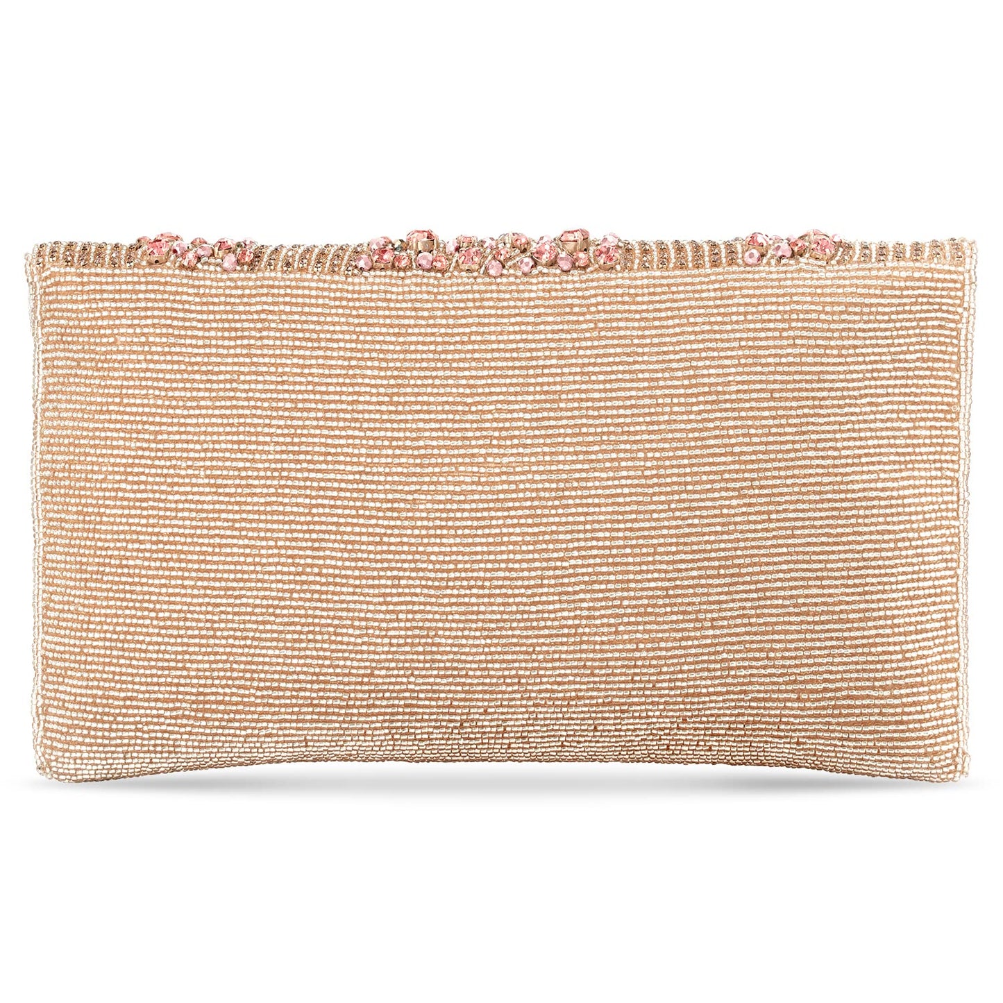 Peora Clutch Women's Purse Bridal Bag For Casual Detachable Strap Evening Sling Bag (Rose Gold)-C72C