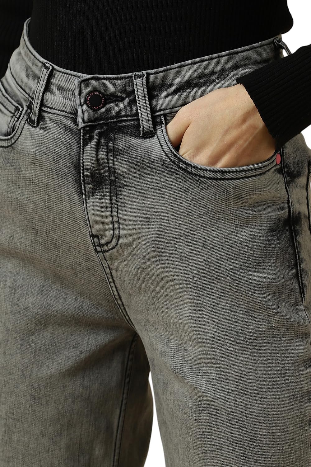 Women Grey Regular Fit Dark Wash Jeans