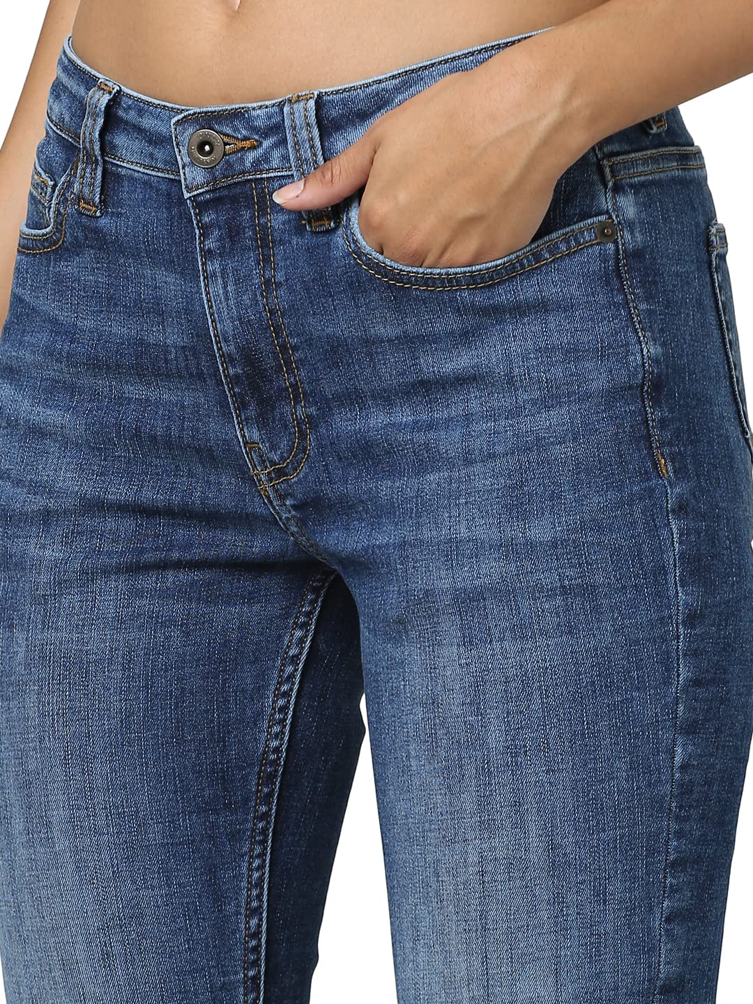 ONLY Women's Regular Jeans (263385801-Dark Blue Denim_Dark 28)