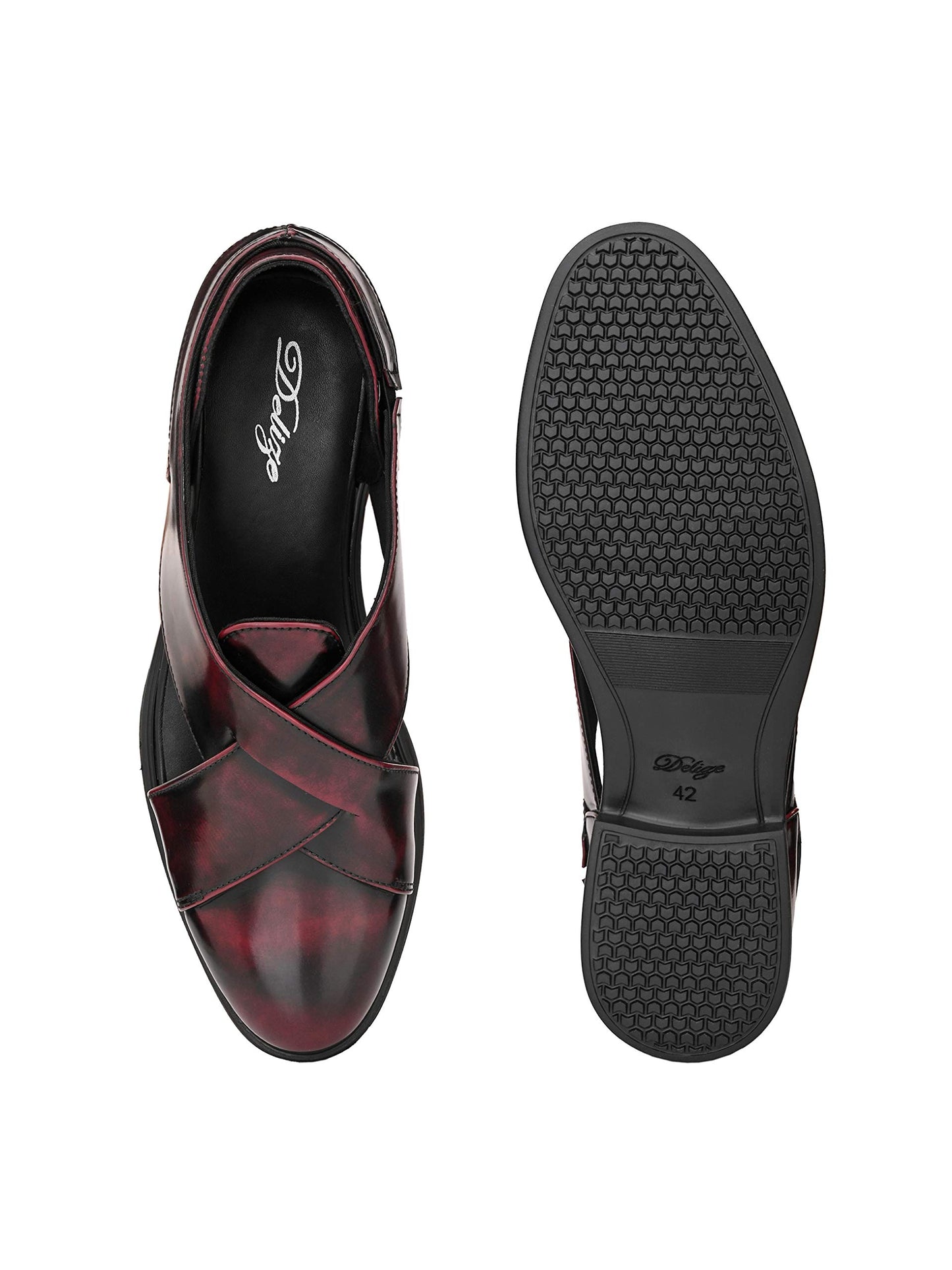 Delize Men's Brown Roman Sandals, 6 ,( Pack Of 1 )