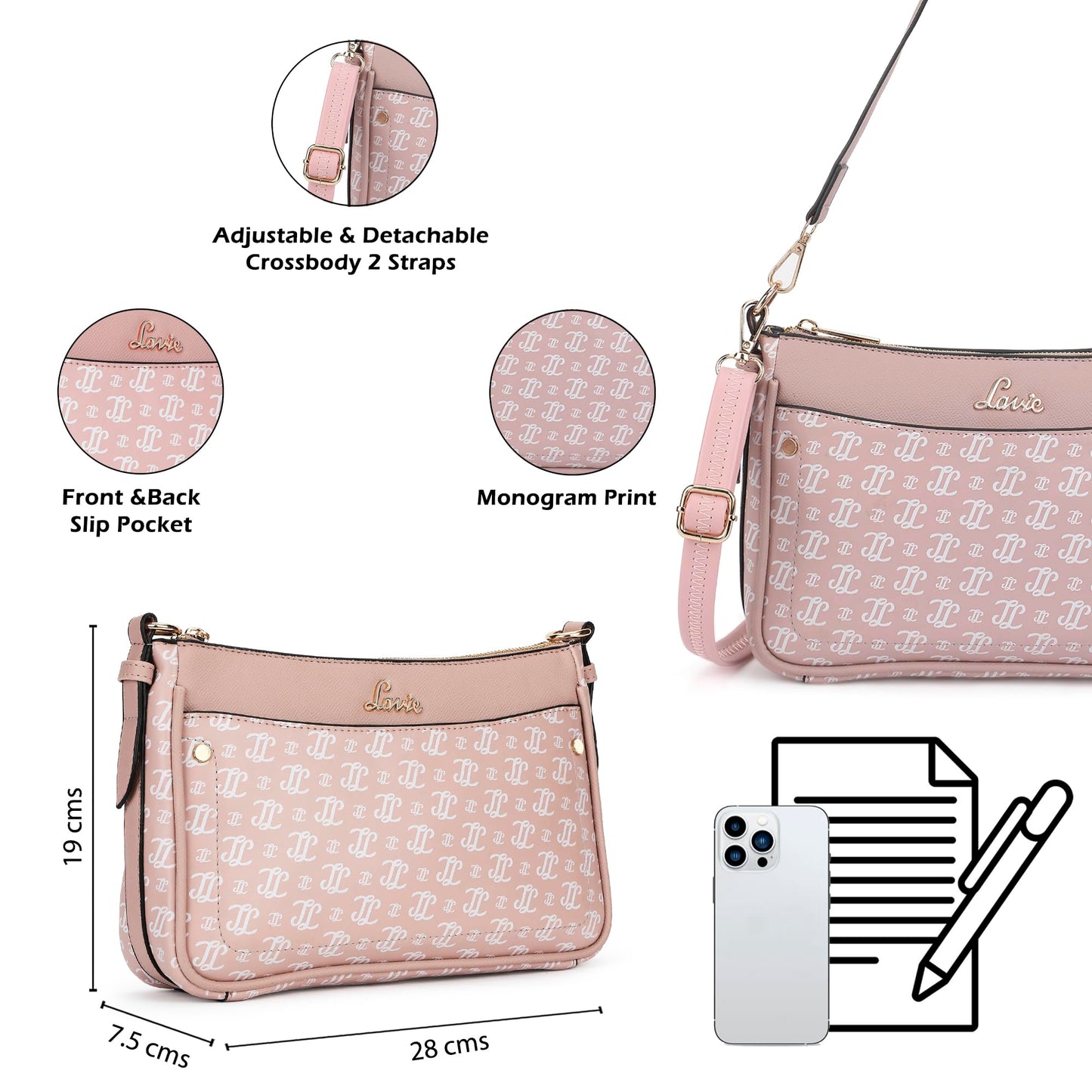 Lavie Woman's Cosmo Hobo Handbag | Ladies Purse Handbags