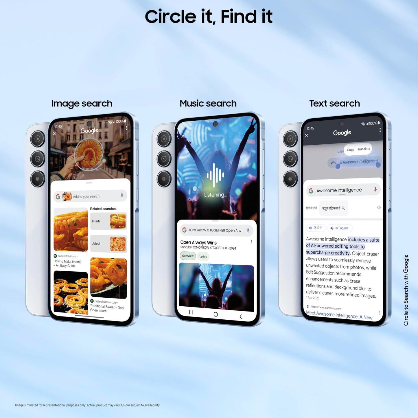 Samsung Galaxy A55 5G (Awesome Iceblue, 8GB RAM, 128GB Storage) | Metal Frame | 50 MP Main Camera (OIS) | Nightography | IP67 | Corning Gorilla Glass Victus+ | sAMOLED with Vision Booster