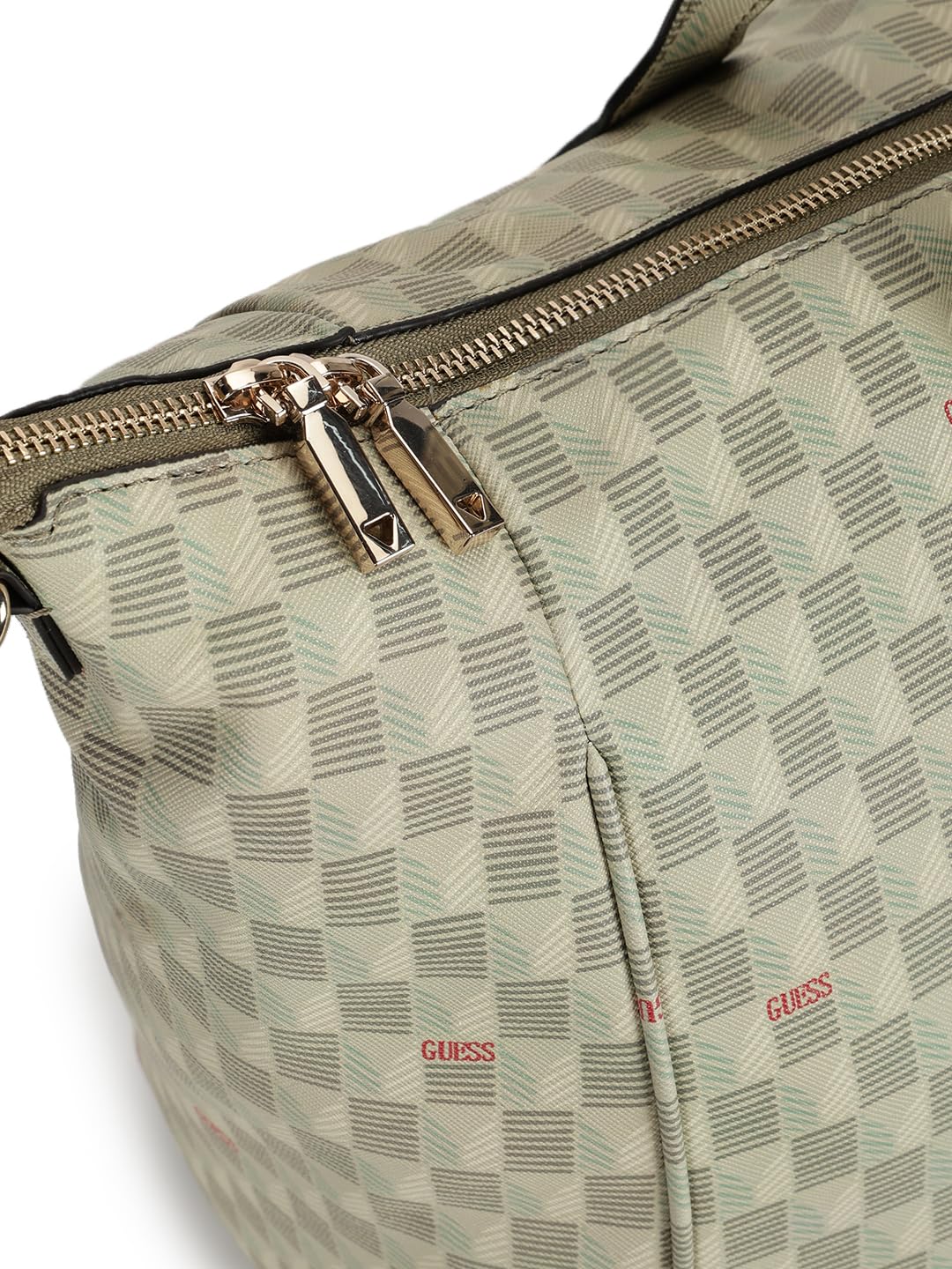 GUESS Sage Logo Checkered Carryon Large Tote Bag With Detachable Coin Pouch