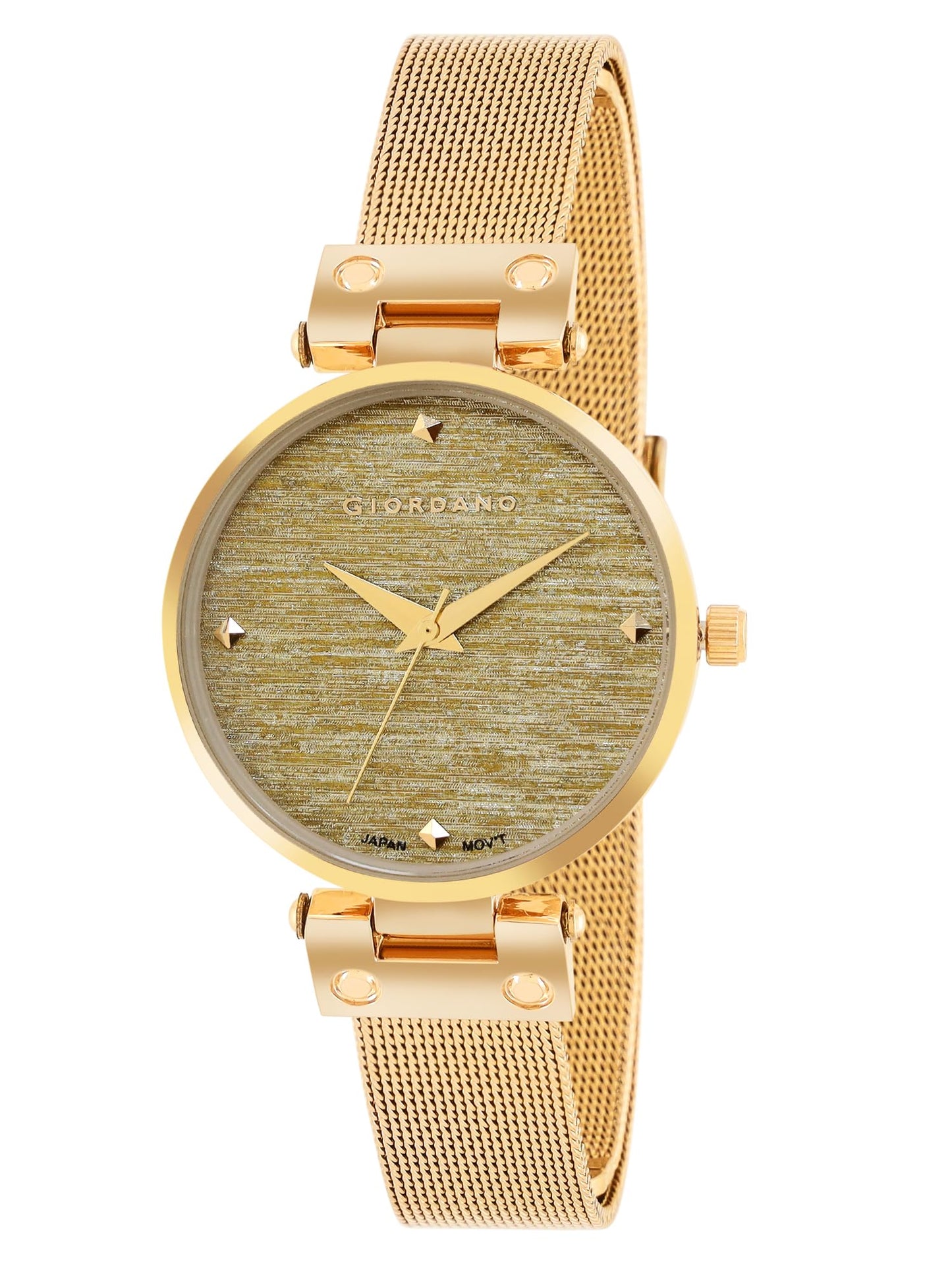 Giordano Analog Stylish Watch for Women Water Resistant Fashion Watch Round Shape with 3 Hand Mechanism Wrist Watch for Girls & Ladies to Compliment Your Look/Ideal Gift for Female - GZ-60056