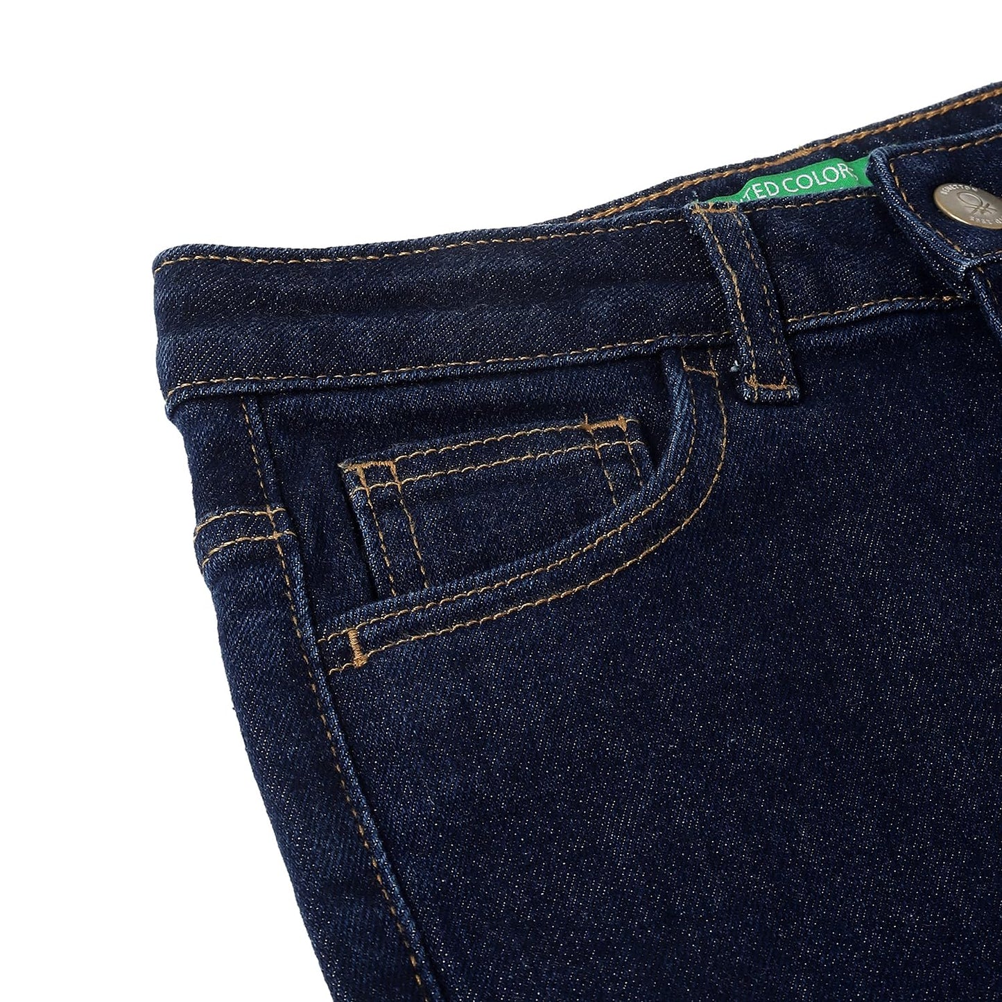 United Colors of Benetton Solid Bootcut Fit Jeans (Size: 8-9 Years)-25P4DENC0602I901 Blue