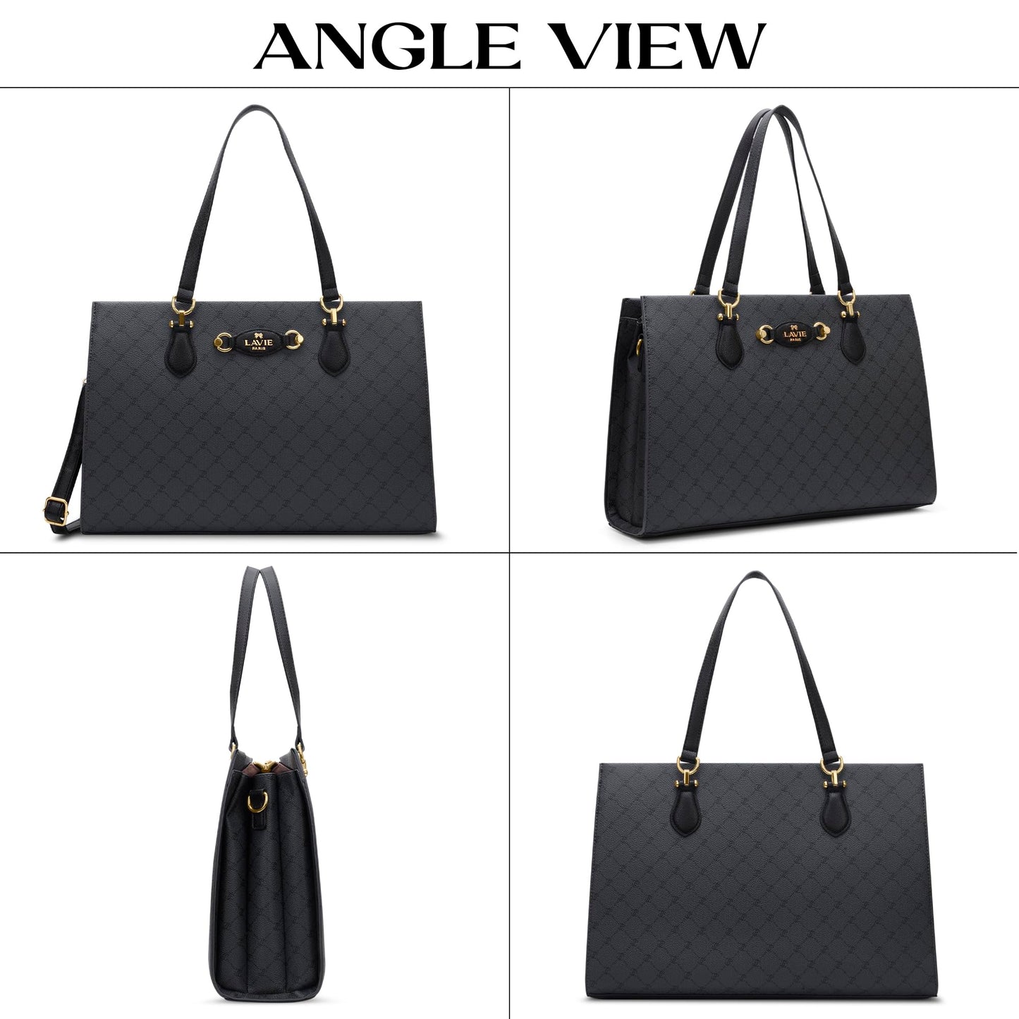 LAVIE PARIS Women's Vivien 3 Compartment 15 Inch Laptop Satchel Bag | Satchel Handbag for Work | Ladies Purse | Stylish Shoulder Bag | Gift for Women