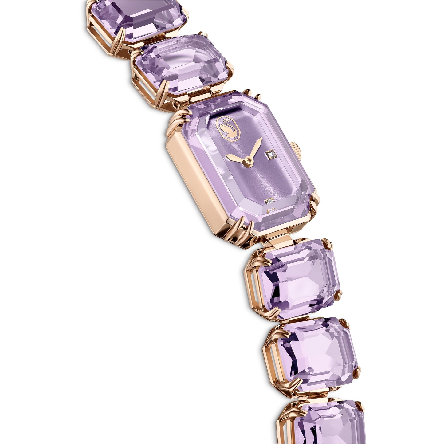 Swarovski Watch, Octagon Cut Bracelet, Purple, Champagne Gold-Tone Finish, Purple, Luxury