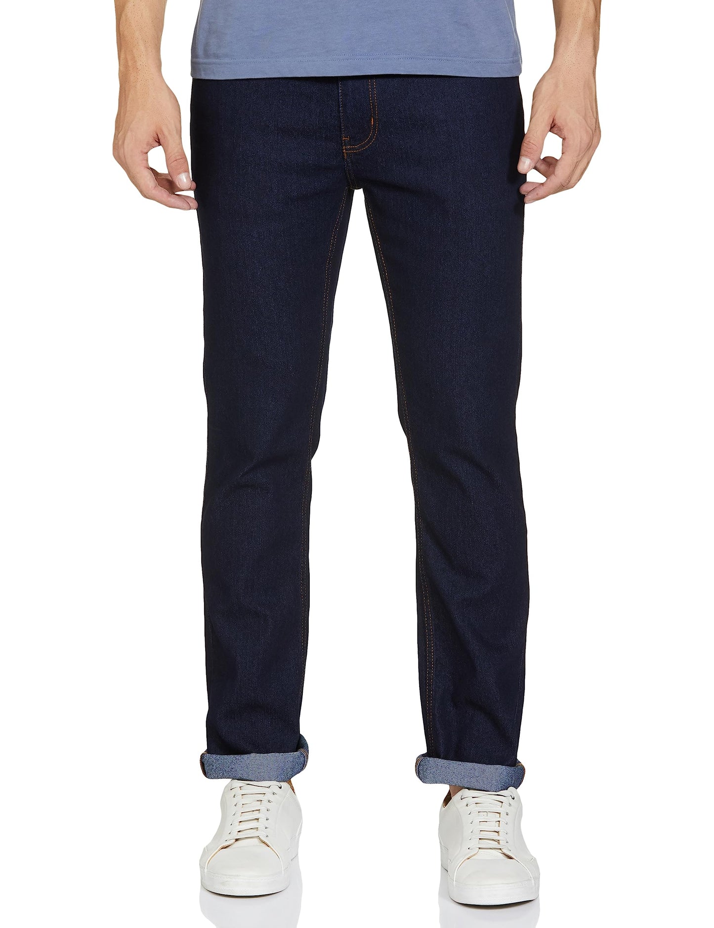 Max Men's Ankle Length Regular Fit Mid Rise Jeans (Royal Blue_34)