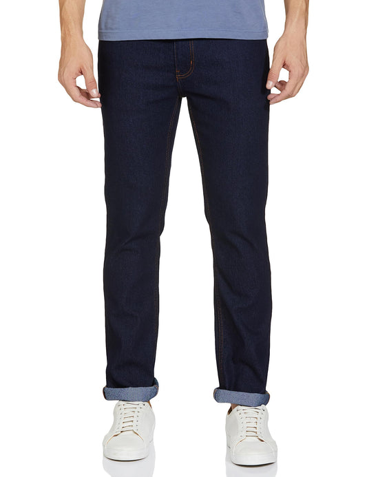 Max Men's Ankle Length Regular Fit Mid Rise Jeans (Royal Blue_34)