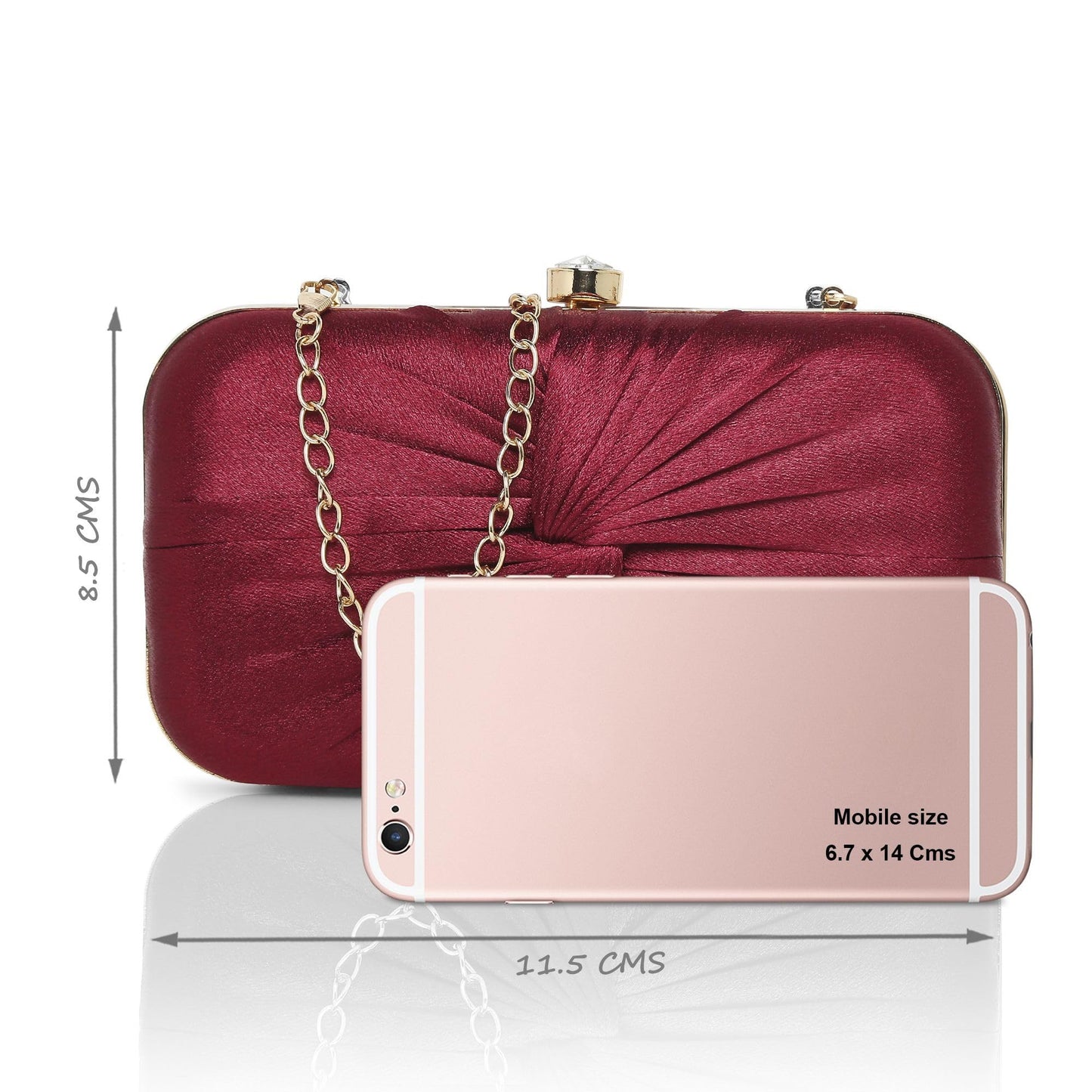 Lavie Women's Oval Frame Clutch | Detachable Chain Sling Strap | Ladies Purse Wallet