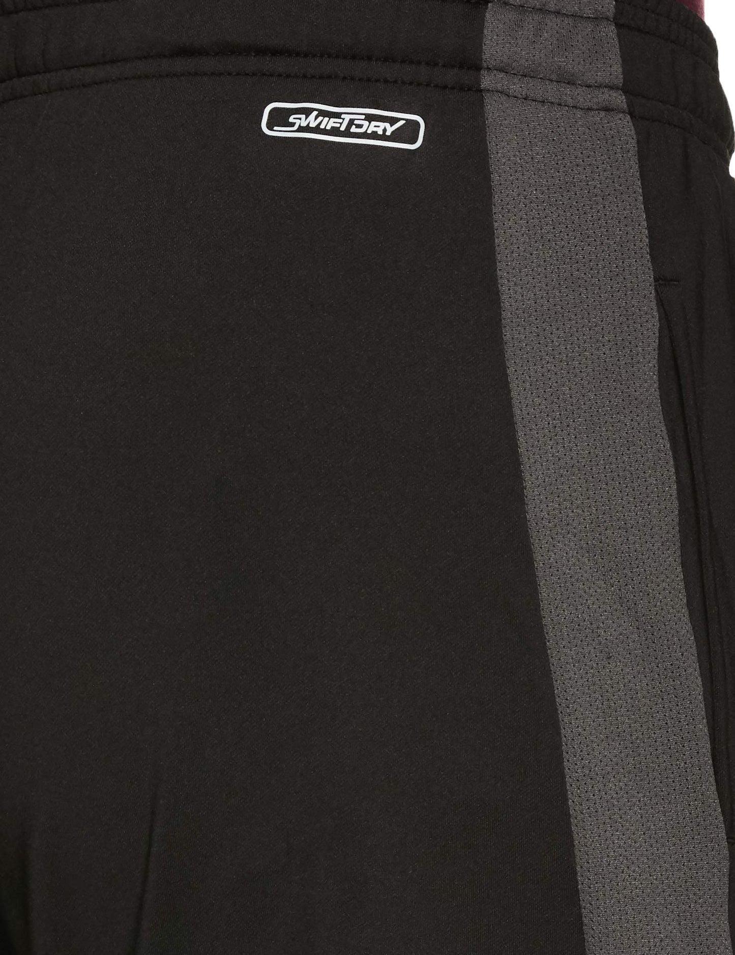 Van Heusen Performance Men Knit Shorts - Polyester Spandex - Swift Dry, High Stretch, Mesh Panel_51003_Black_XXL