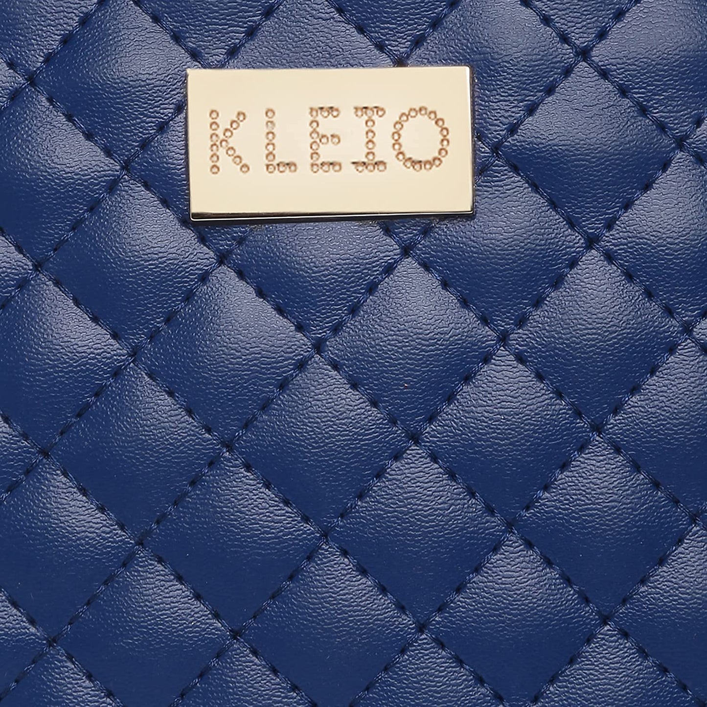 KLEIO Quilted Leather Multifunctional Backpack for Women (Royal Blue)