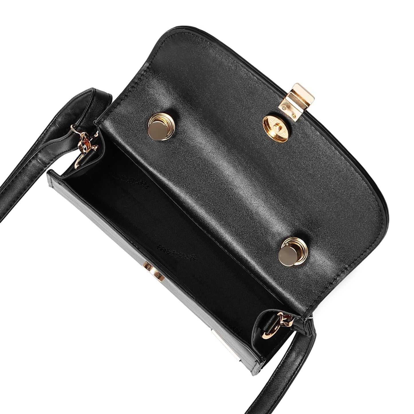 Fastrack Solid PU Structured Handheld Bag For Women, Girls and Ladies | with Detachable Sling Strap and Button Closure | Ladies Purse Handbag | Trendy Handbags for Women