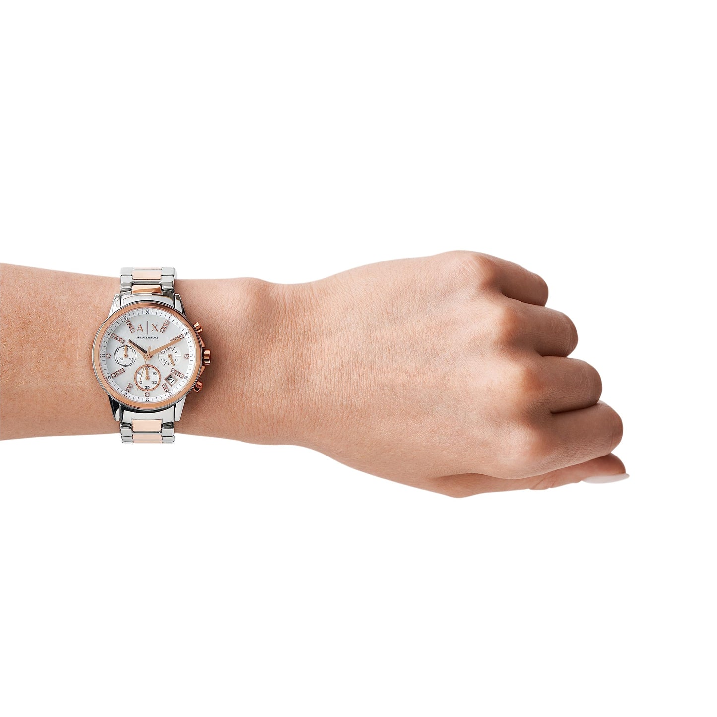 Armani Exchange Stainless Steel Analog Silver Dial Women Watch-Ax4331, Multi-Color Band