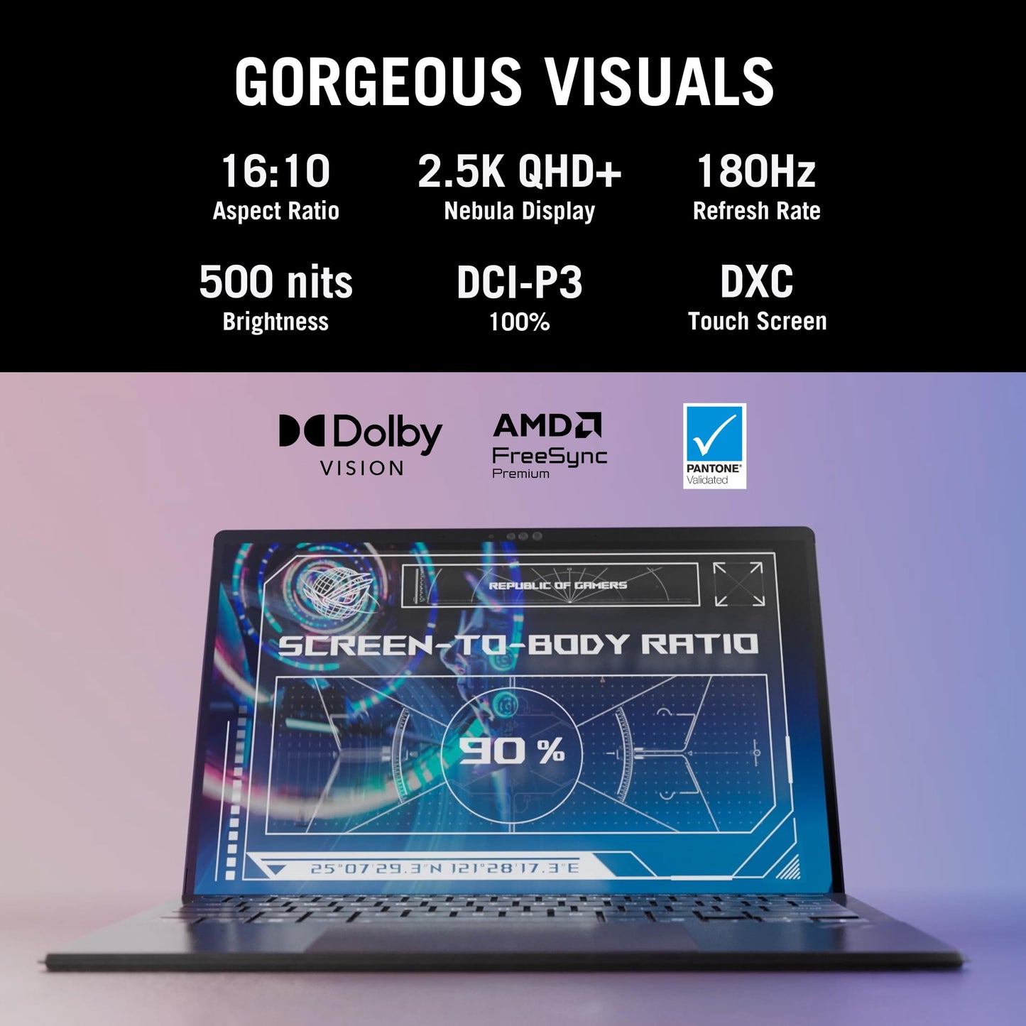 ASUS ROG Flow Z13 (2025), AMD Ryzen AI MAX+ 395,AMD Radeon iGPU, 64GB/1TB, 2.5K QHD,Touchscreen, 13.4", 34 cm,Windows 11, M365 Basic(1yr)* Office24, Off Black, 1.59 Kg, GZ302EA-RU193WS, Gaming Laptop