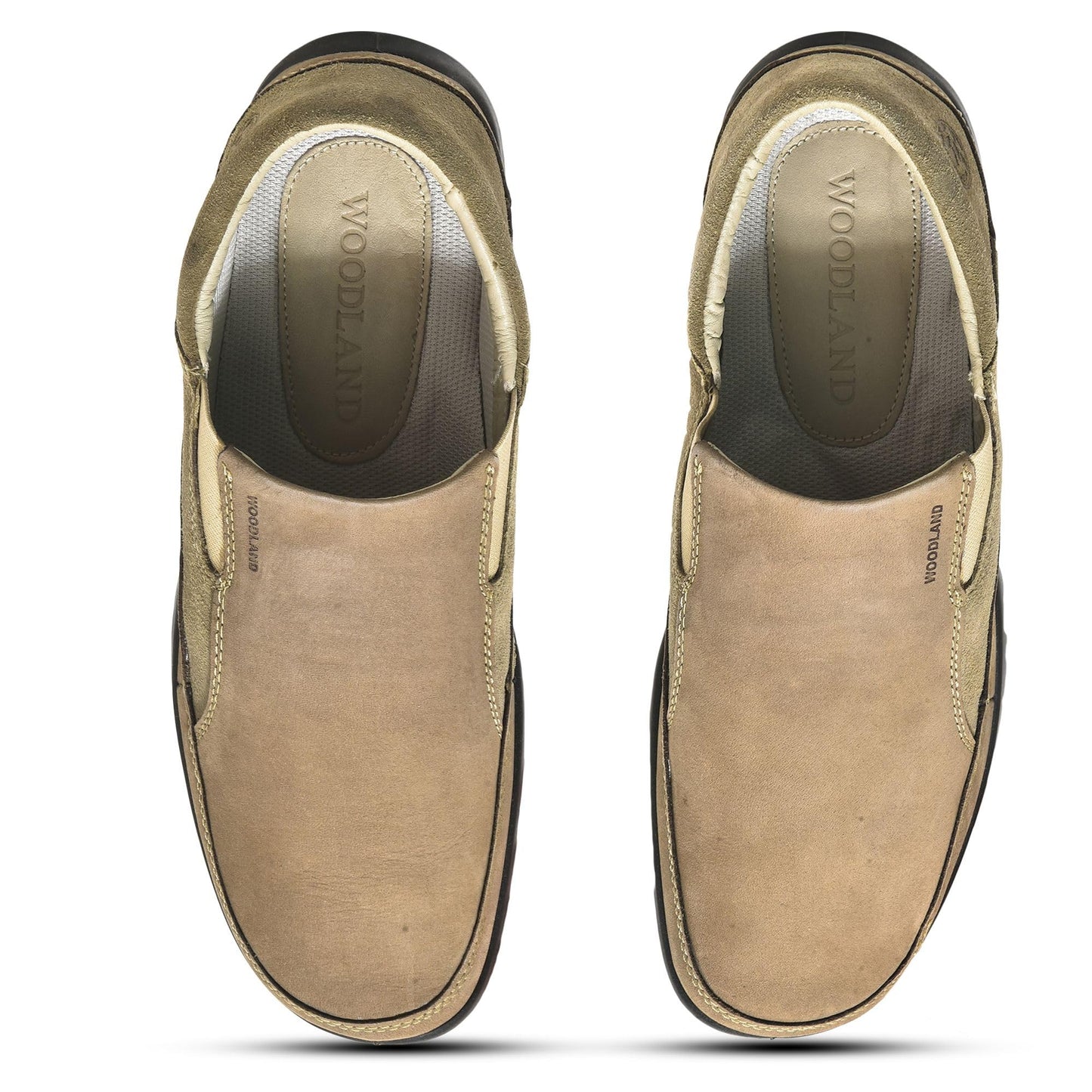Woodland Men Dubai Khaki Slip-On Shoes