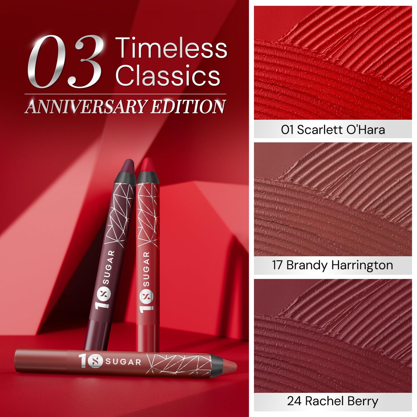 SUGAR Cosmetics Matte as Hell Crayon Lipsticks for Women | Lasts Up To 8+ Hours | Lip Crayon with Sharpener | 2.8gm - 17 Brandy Harrington (Anniversary Edition)