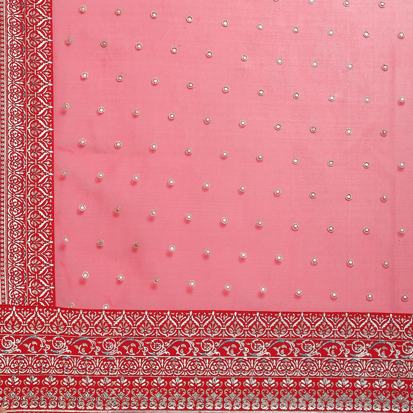 BIBA Women Printed Silk Anarkali Salwar Kurta Dupatta(Skddurgotsa8919_Red_36)