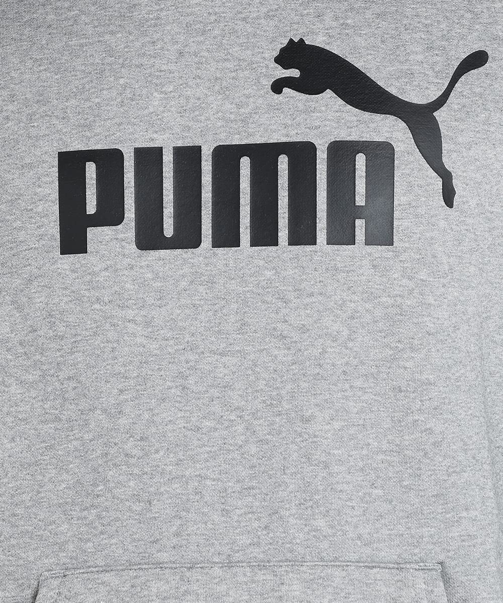 Puma Men's Cotton Hooded and Crew Neck Regular Fit Hoodie(58668603_Grey_XL)