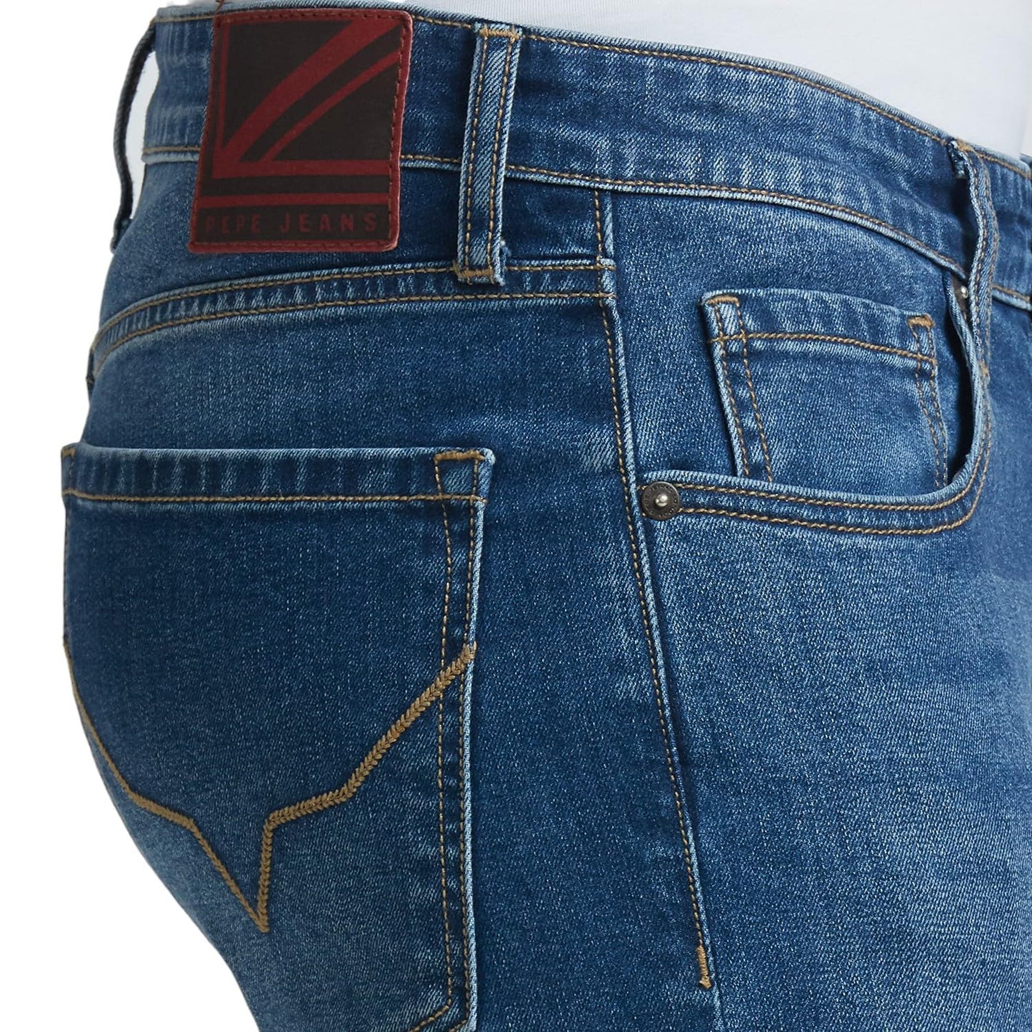 Pepe Jeans Men's Mid Rise Slim Fit Jeans