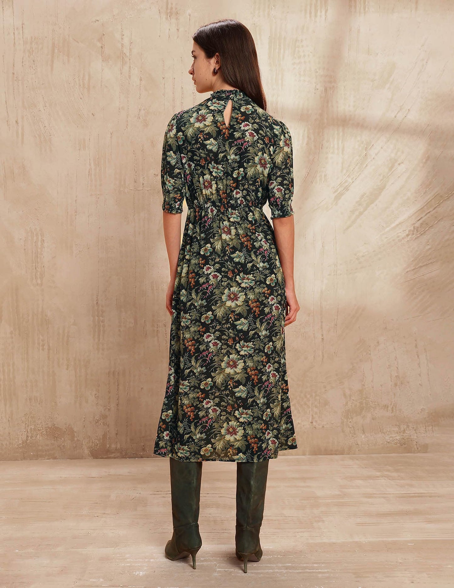 U.S. POLO ASSN. Women's Rayon A-Line Midi Dress