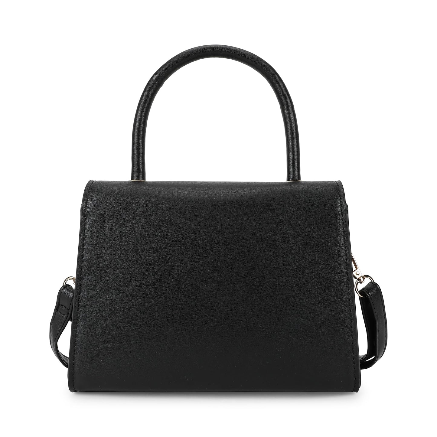 Fastrack Solid PU Structured Handheld Bag For Women, Girls and Ladies | with Detachable Sling Strap and Button Closure | Ladies Purse Handbag | Trendy Handbags for Women