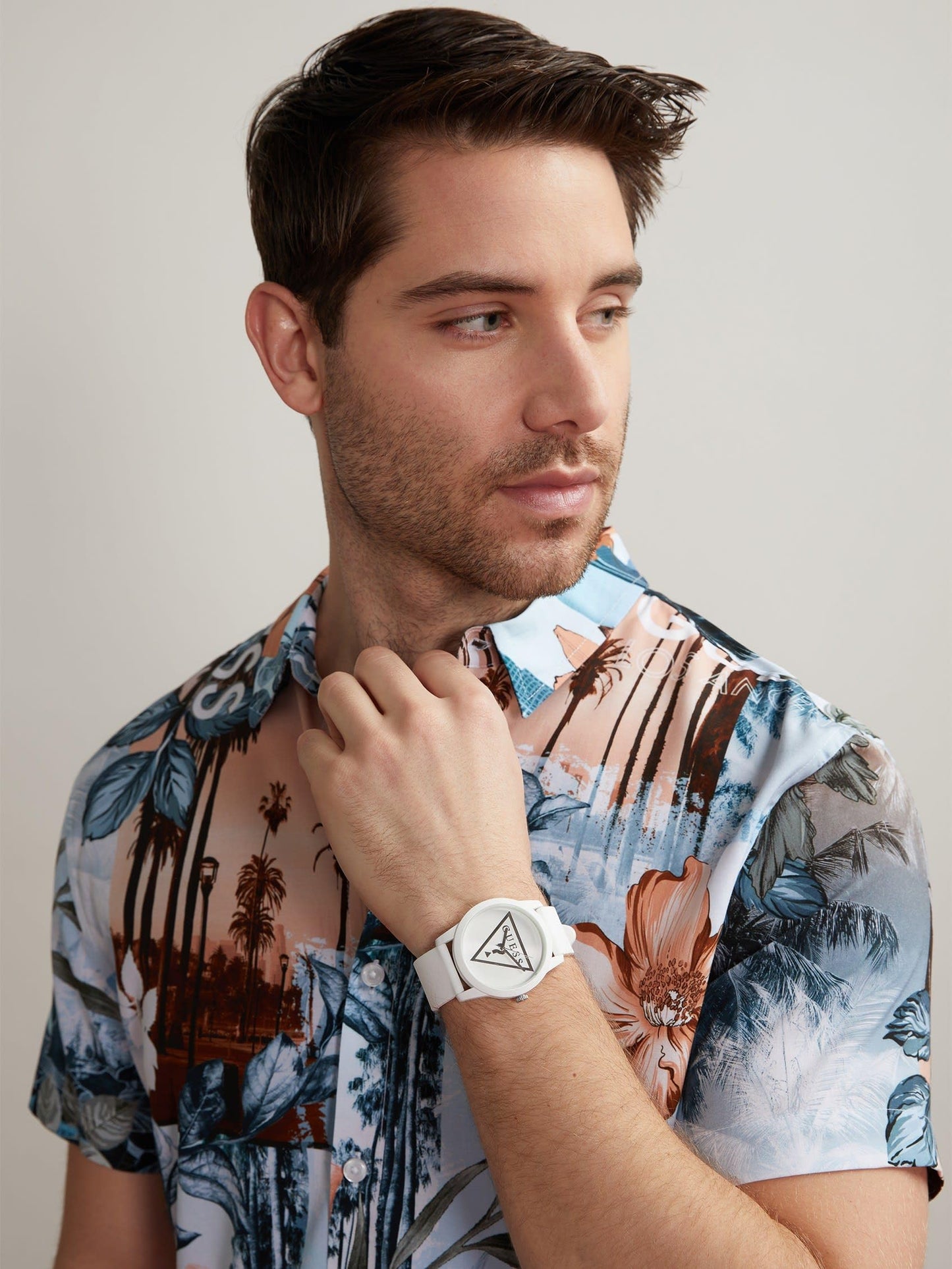 GUESS Analog White Dial Women's Watch-U1336L1M