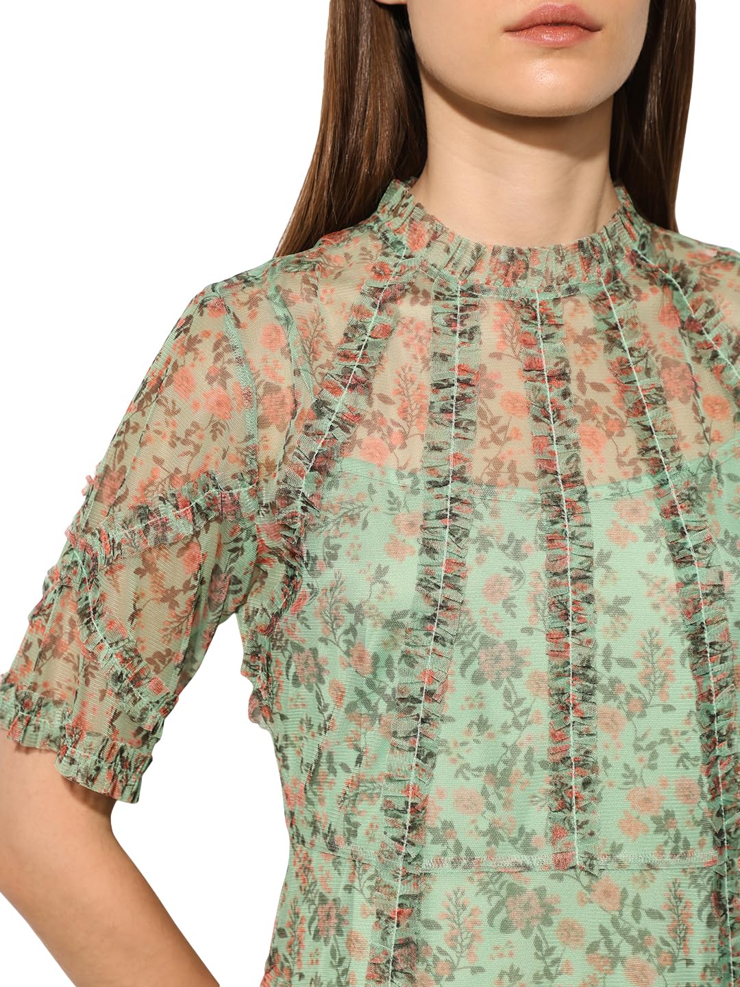 ONLY Women's Floral Print A-Line Midi Dress