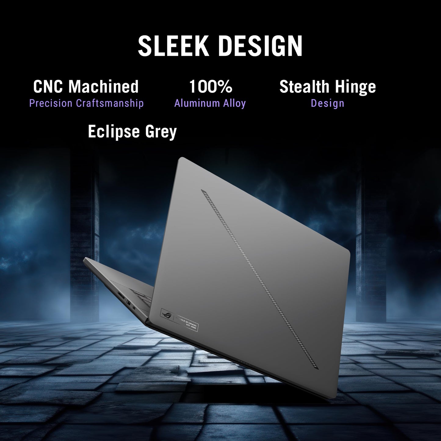 ASUS ROG Zephyrus G16,Intel Core Ultra 9 285H Gaming Laptop(RTX 5080-16GB/120W TGP/32GB/2TB/2.5K QHD+/16"/240Hz/Windows 11/M365 Basic (1Year)*/Office Home 2024/Eclipse Gray/1.95 Kg) GU605CW-QR133WS