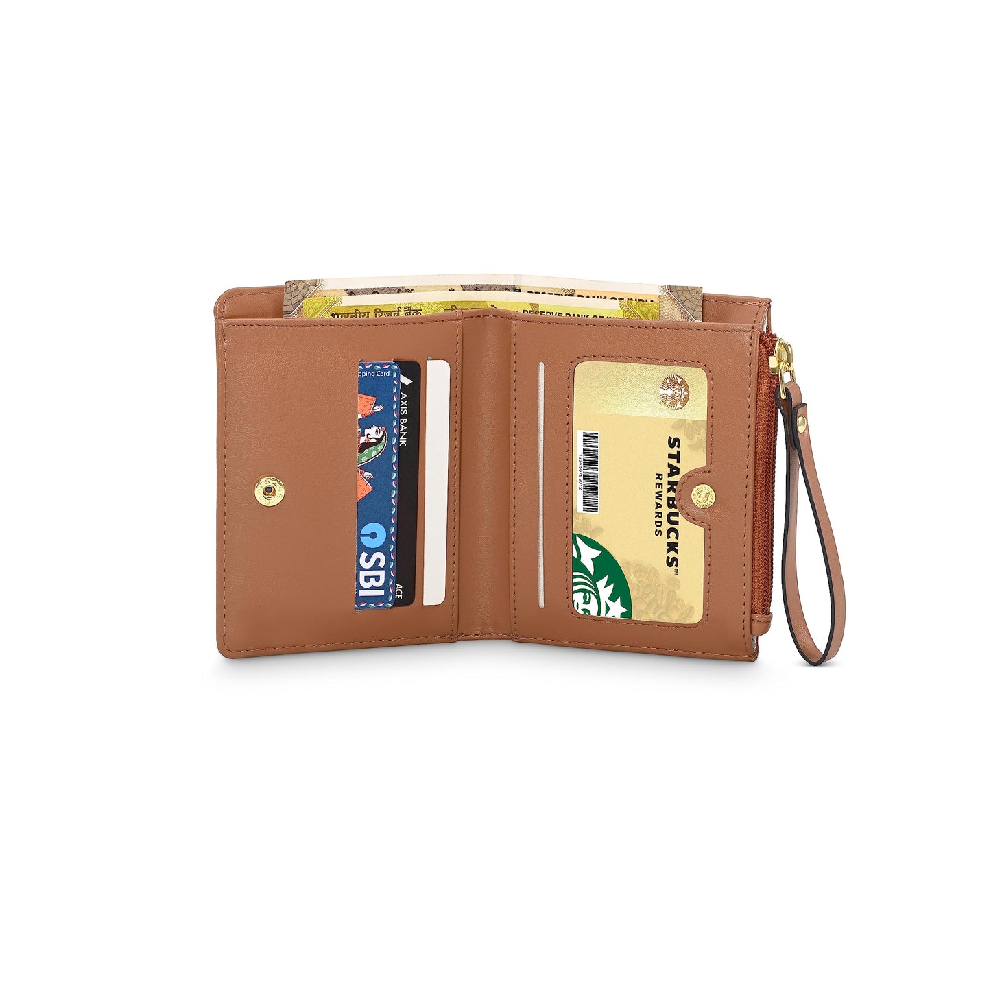 Fastrack Colour-Blocked Wallet with Wristlet | Two Fold Wallet for Women, Girls and Ladies with Wristlet