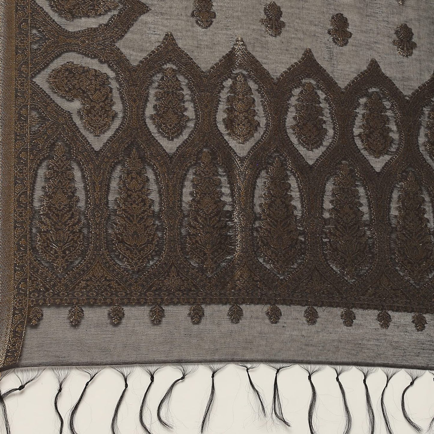 BIBA WOMEN YARNDYED STRAIGHT SALWAR KURTA DUPATTA(SKDASSORTED8389_BLACK_42)