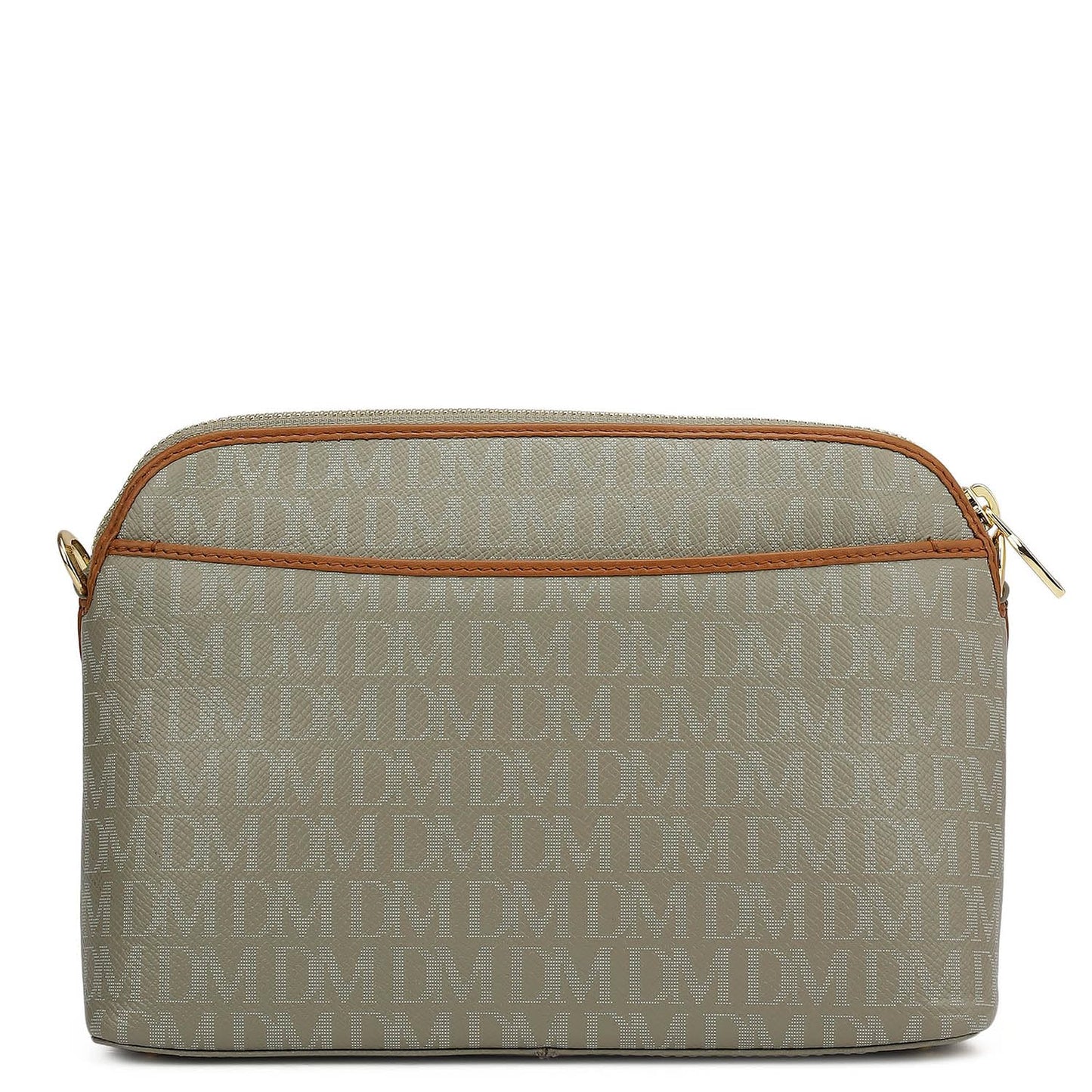 Da Milano Leather Sling Bag for Women - Grey (01945)