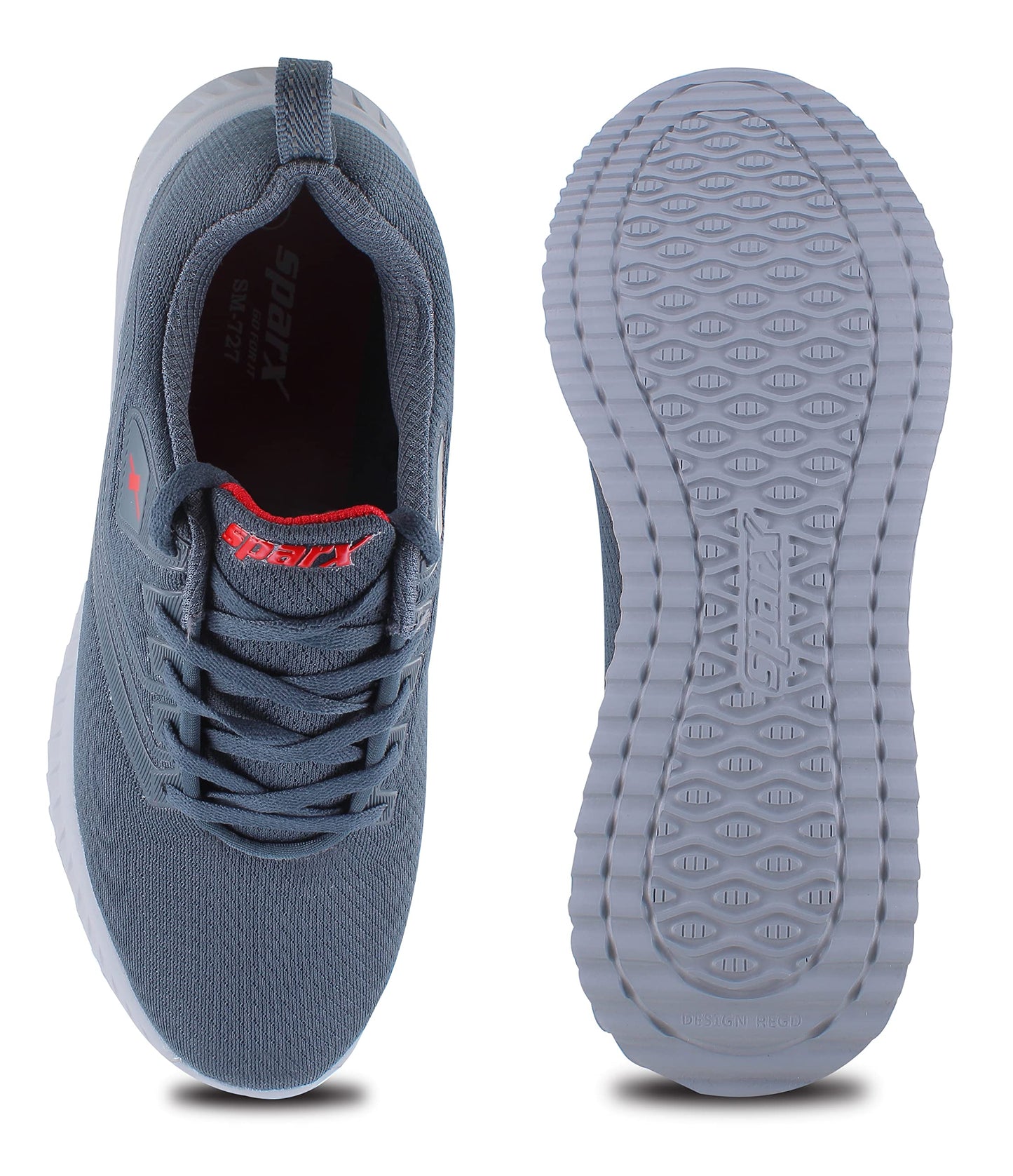 SPARX Men SM-727 Mallard Grey Red Sports Shoes (SX0727GMYRD0006)