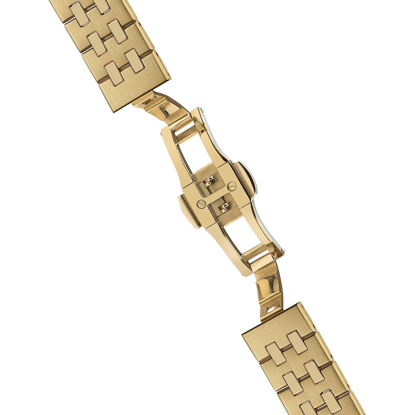 Ingersoll 1892 The Broadway Automatic Mens Analog Watch with Pale Brown Dial and Stainless Steel Gold Bracelet - I12902, Band_Green