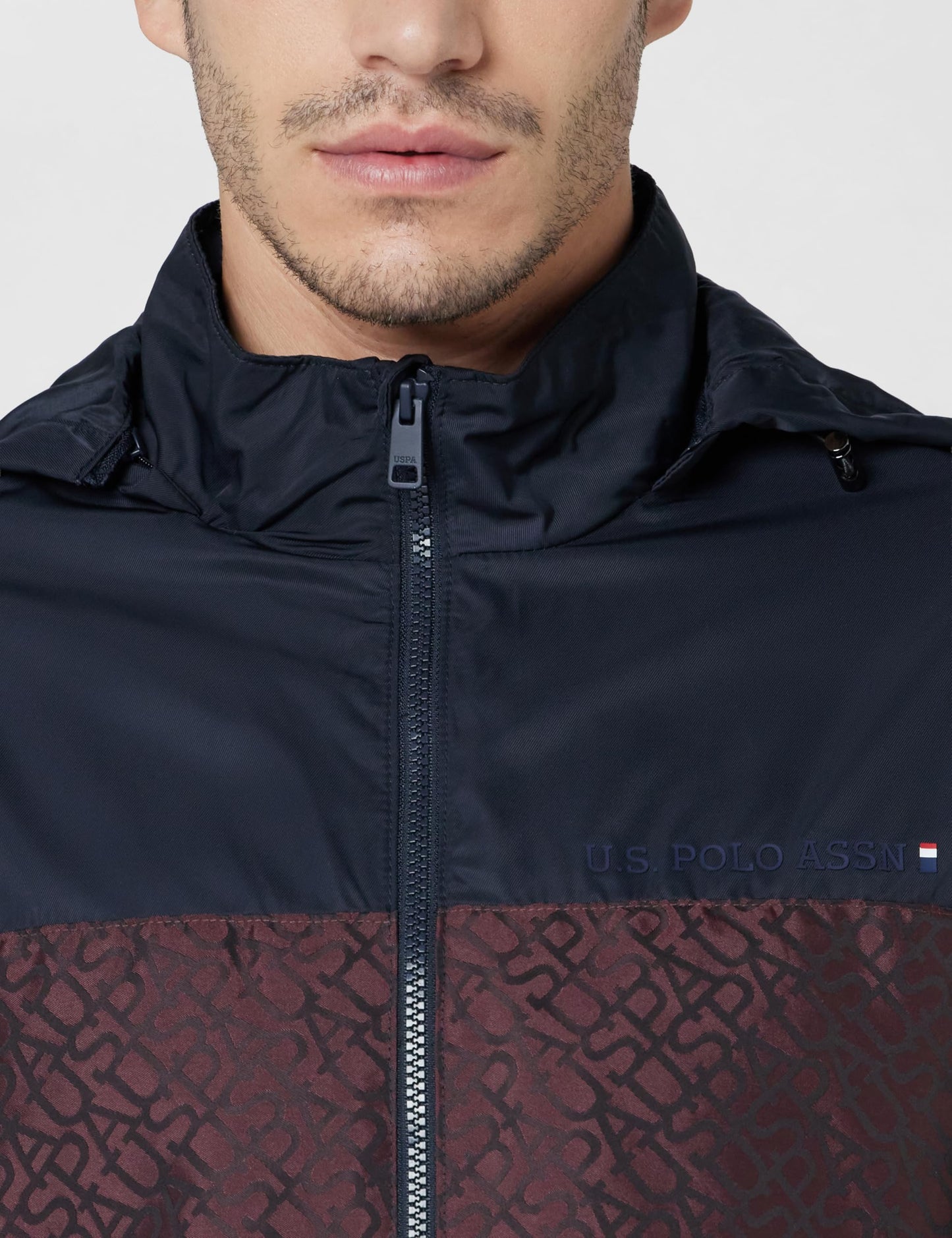 U.S. POLO ASSN. Men's Polyester Standard Length Light Weight Jacket with Hood