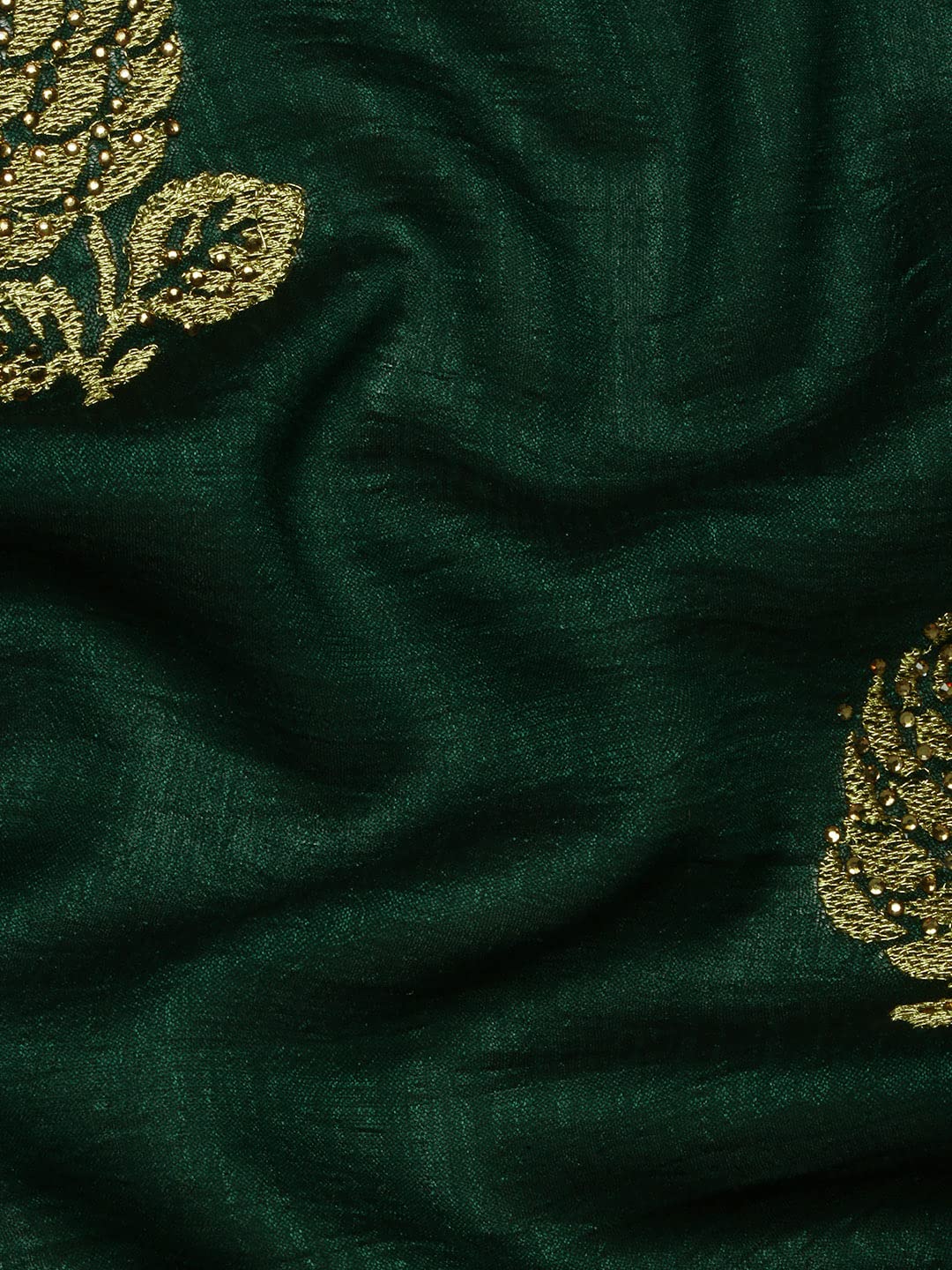 MOHEY Women's Art Silk Zari Weave Saree with Blouse Piece (Green)