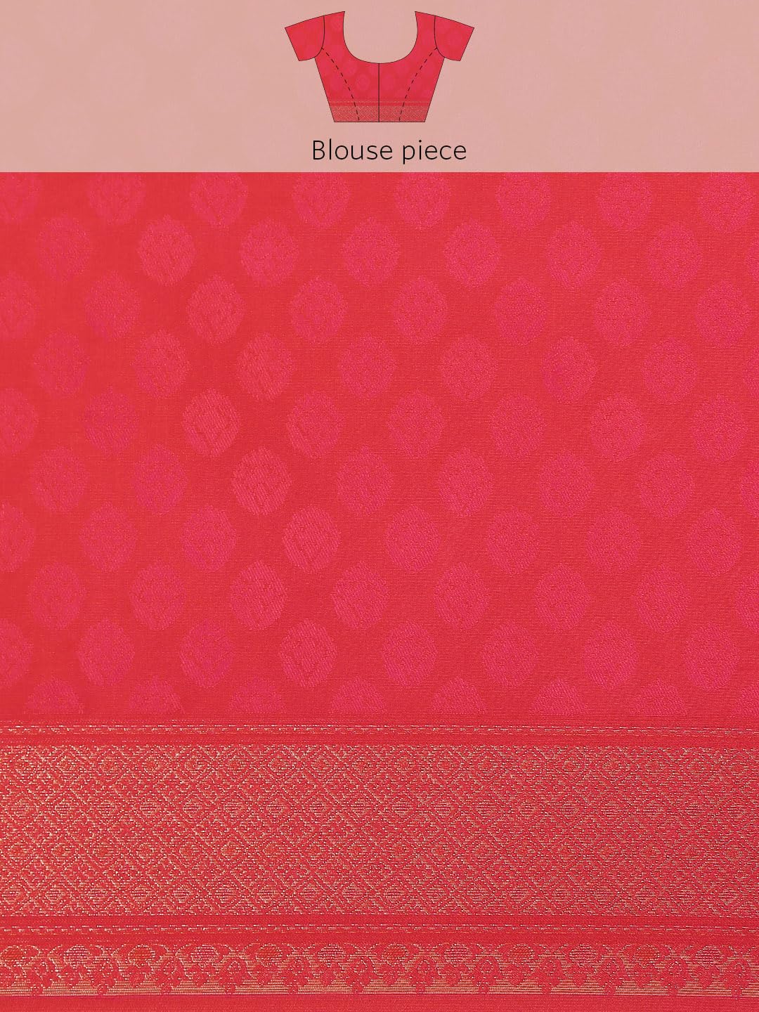 MOHEY Women's Art Silk Zari Weave Saree(ORANGE)