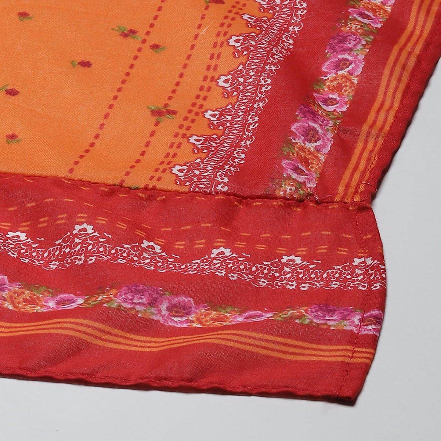 BIBA WOMEN PRINTED NARROW SALWAR KURTA DUPATTA(SKDSKD7485E_RED_34)